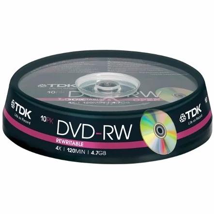 TDK DVD+RW 10 sztuk DVD+RW47CB104X