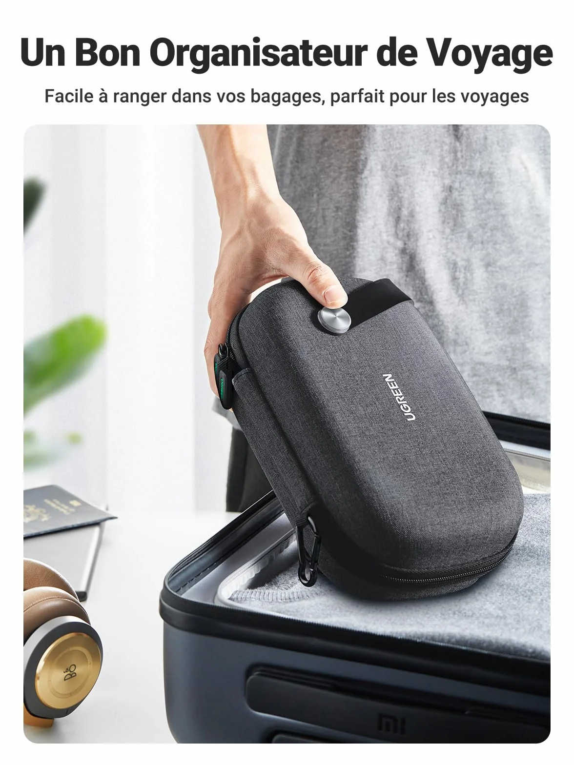 UGREEN Sac Rangement Accessoires Électroniques Antichoc Voyage Organisateur pour Chargeur Batterie