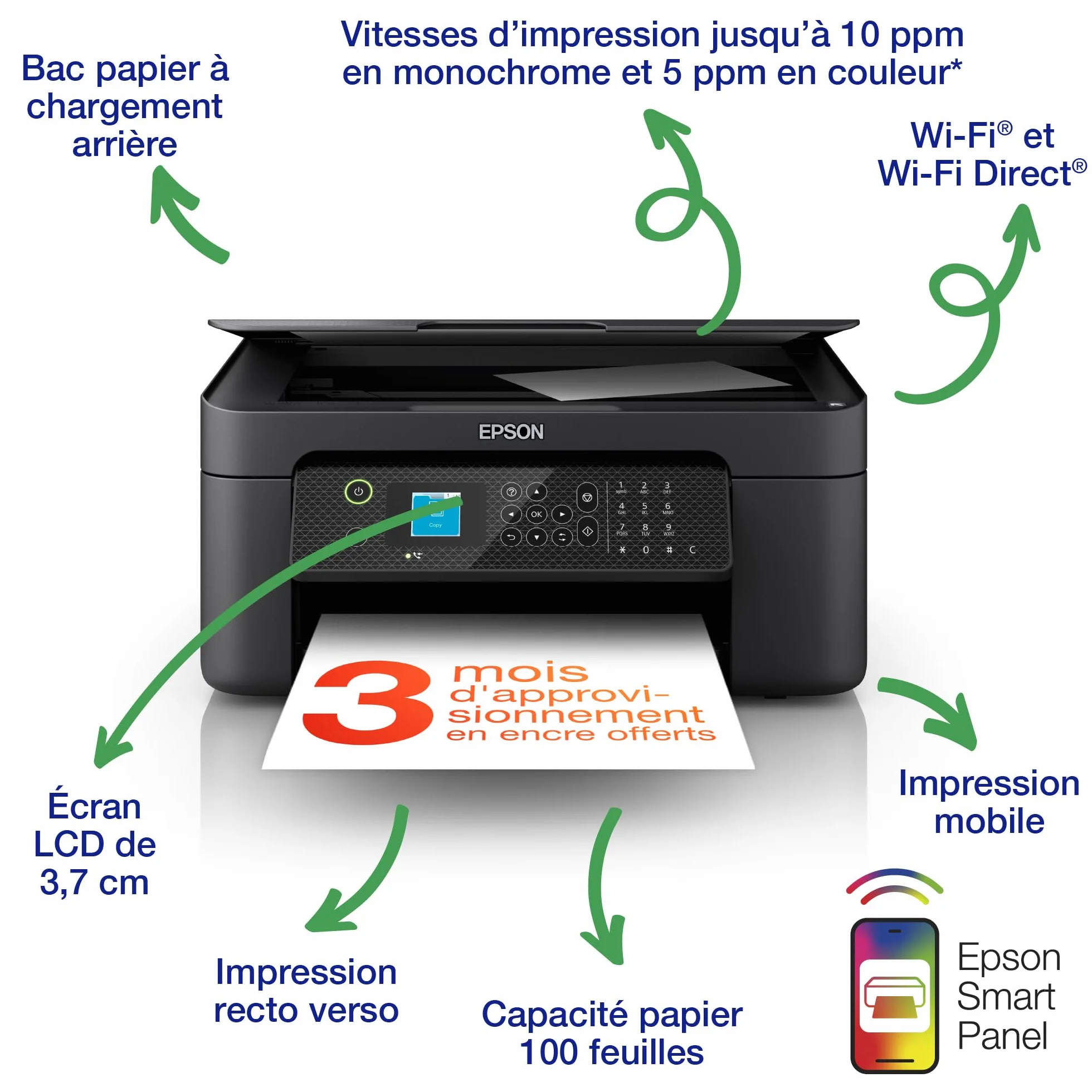 Epson WF-2910DWF Couleur MF Encre