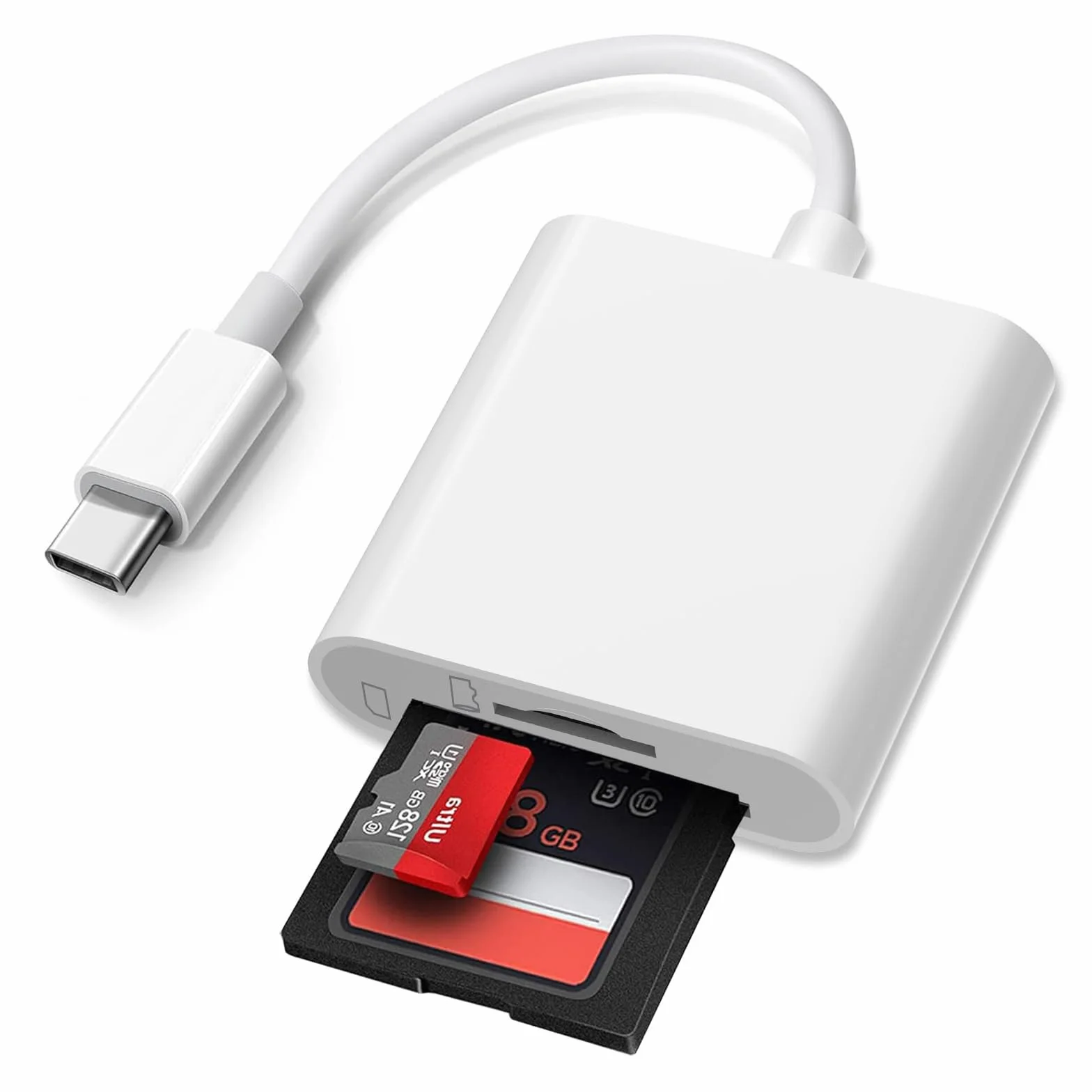 Lecteur Carte SD USB C, Adaptateur SD/TF pour iPhone 16 15 Pro Max, MacBook, iPad, Samsung Galaxy S24 S23