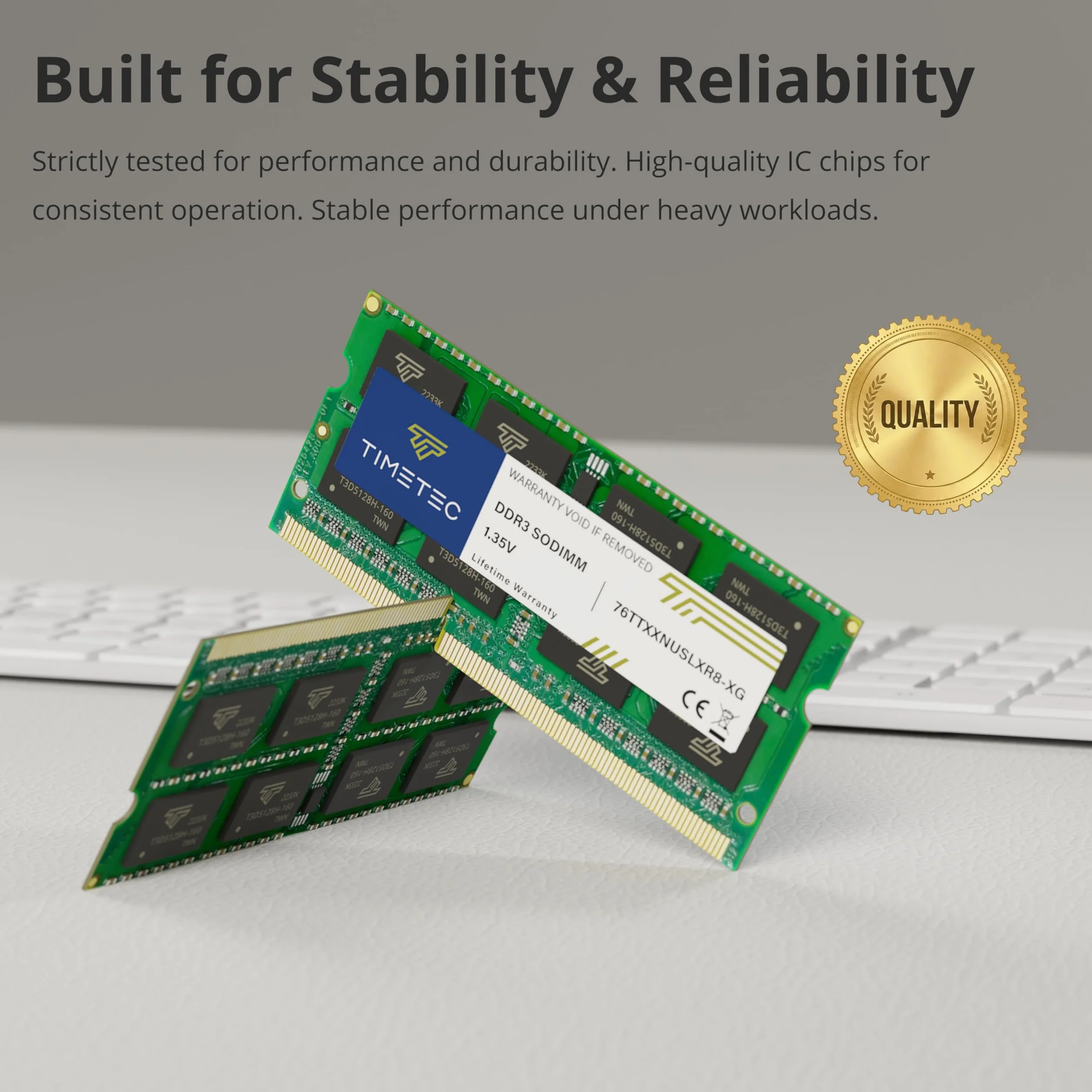 Timetec 8 Go DDR3L 1600MHz PC3-12800 Non-ECC SODIMM RAM Module pour ordinateur portable