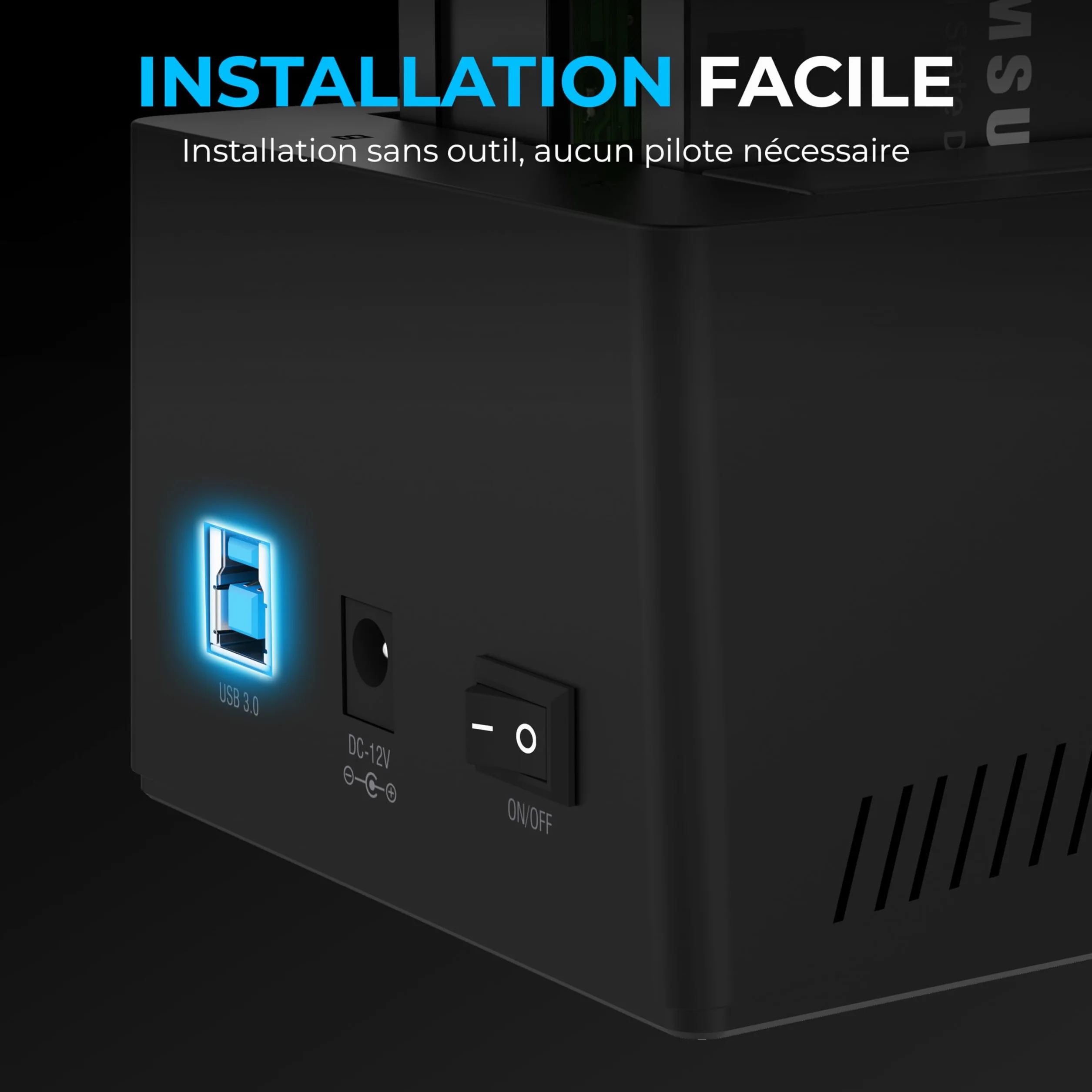 SABRENT Boîtier Disque Dur 3.5 2 Baies SATA USB 3.0 Adaptateur SSD/HDD Clonage Hors Ligne UASP