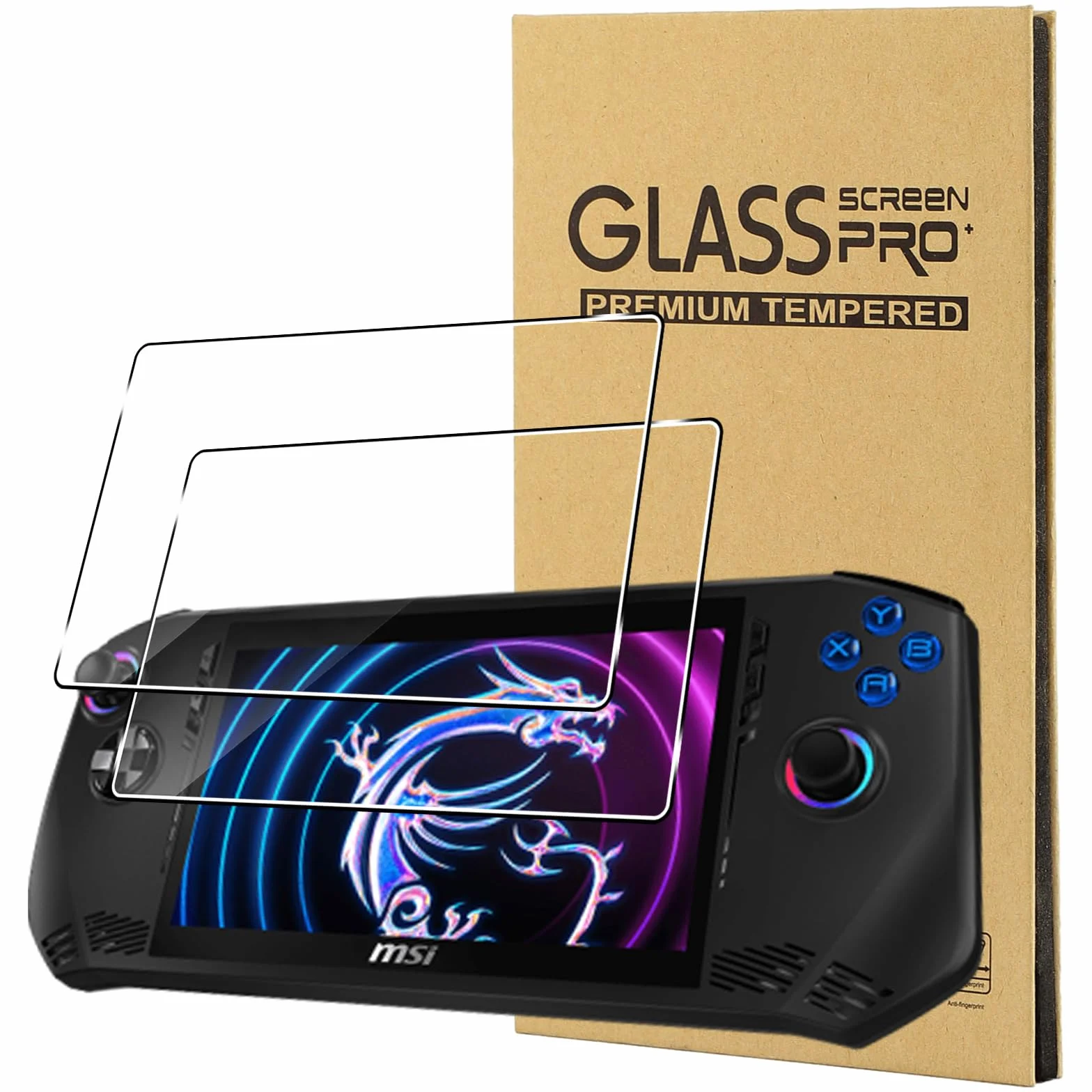 Film Verre Trempé MSI Claw, Protection Écran 2 Pièces, Dureté 9H, Anti Rayures, Ultra HD