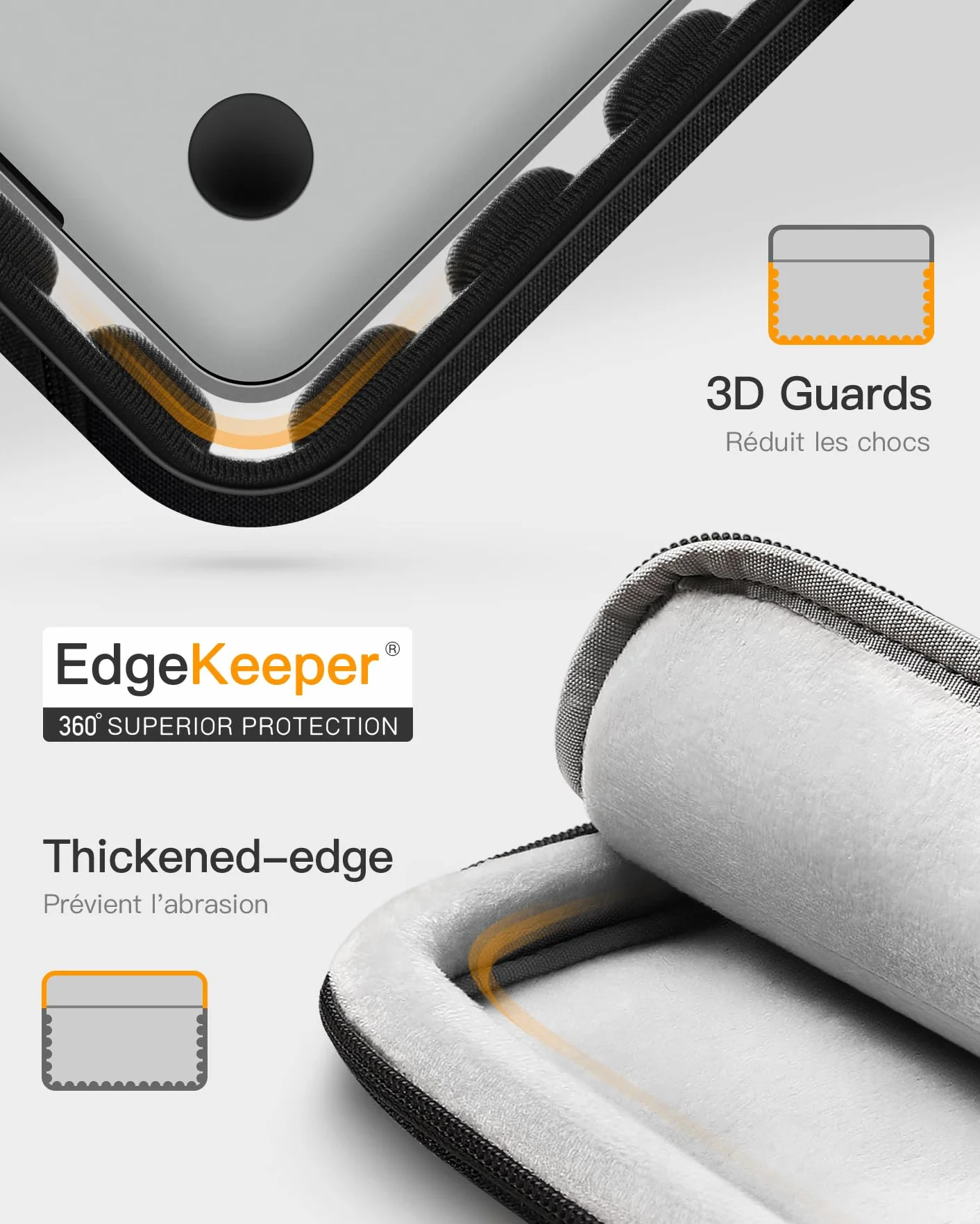 Inateck 360° Protection Housse Compatible 14 Pouces MacBook Pro M5/M4/M3/M2/M1 Pro/Max 2026-2021