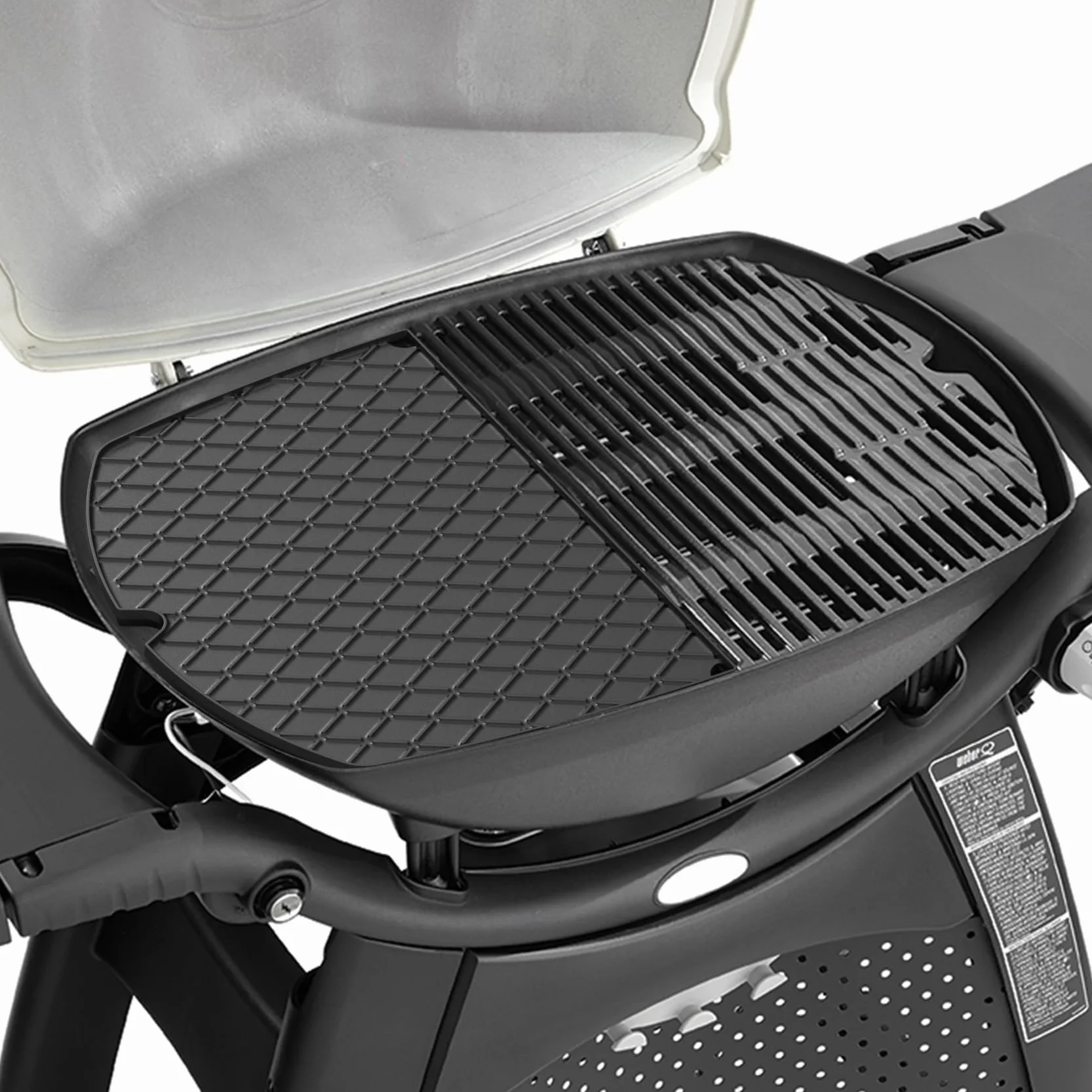 Onlyfire Plaque de Cuisson Réversible Fonte pour Weber Q300 Q320 Q3000 Q3100 Q3200 Remplacement 6506