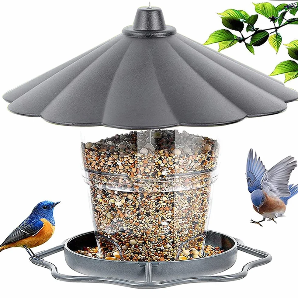 Mangeoire pour Oiseau Lanterne Extérieur Imperméable Suspendue Jardin