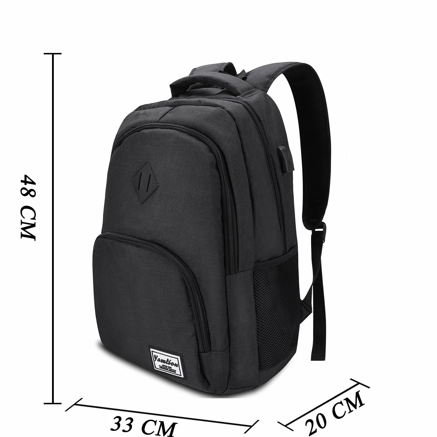 YAMTION Sac à dos d'école unisexe pour ordinateur portable lycée université travail