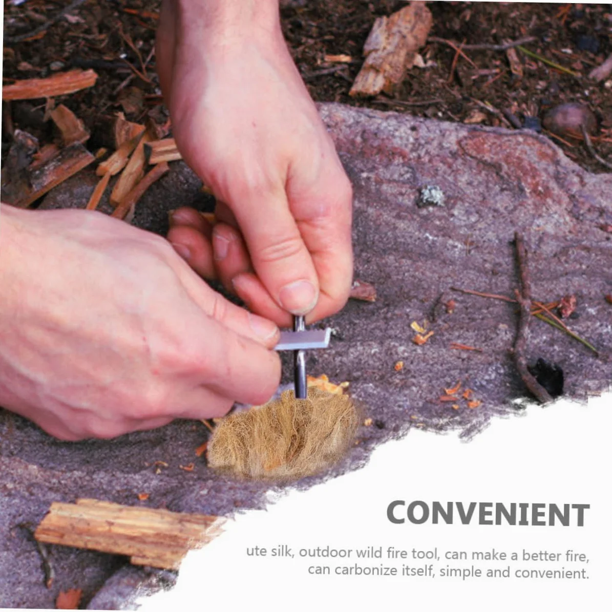 5 Ensembles Soie De Jute - Accessoire De Camping Accessoire De Survie Allume-feu De Camping Allume-feu Extérieur Approvisionnement Allume Feu Light Brown 3 Pièces * 5