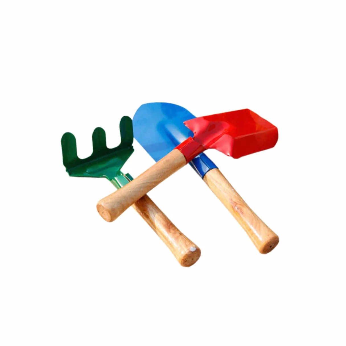 iplusmile 2 Ensembles 3 Pièces Mini Râteau De Jardin Mini-kit Enfants Outil De Jardin Jouets De Porte Trousse D'outil De Pelle De Pratique