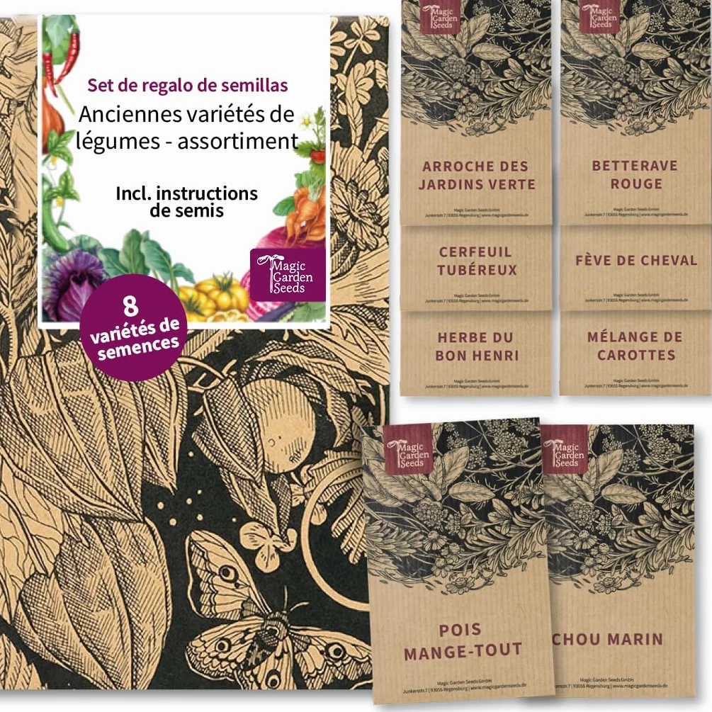 Légumes rares kit cadeau graines 8 variétés
