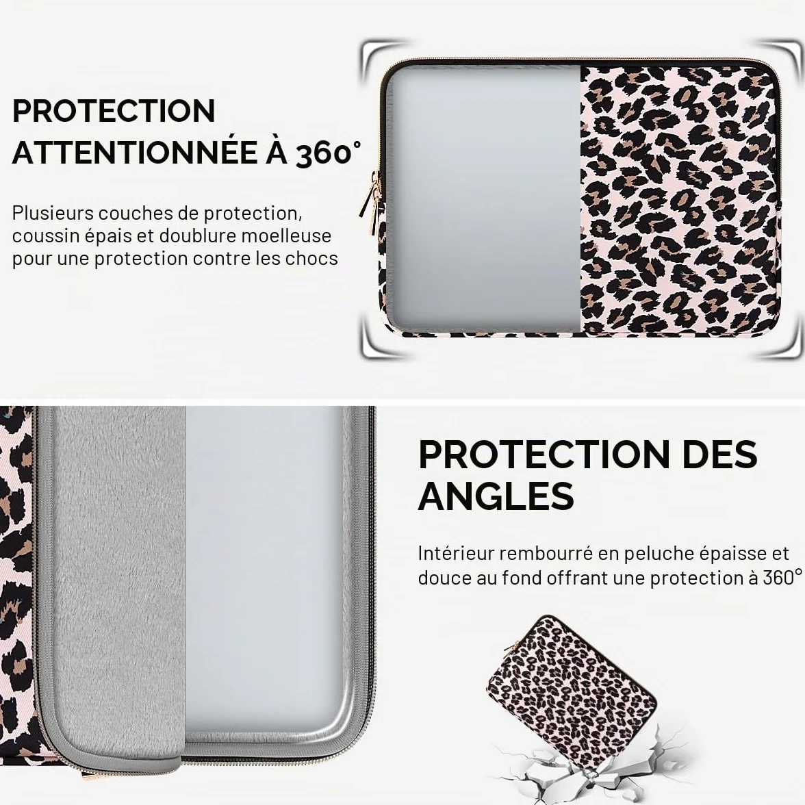 ARVOK Housse Ordinateur Portable 14 Pouces MacBook Air Pro 13 14 HP Dell Lenovo ASUS Acer Samsung Résistant Eau