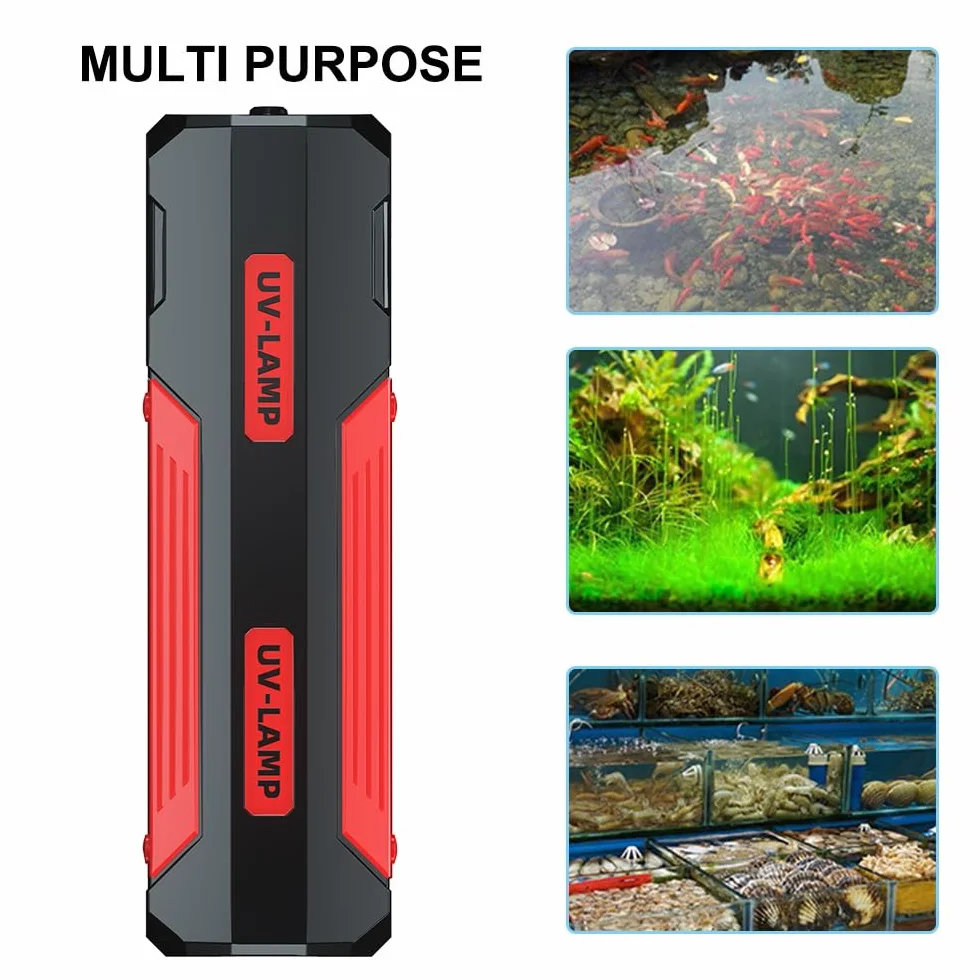 Stérilisateur UV Aquarium 9W 15W 22W Clarificateur Eau Dissolvant Algues Contrôleur Synchronisation 3/6/12/24 H