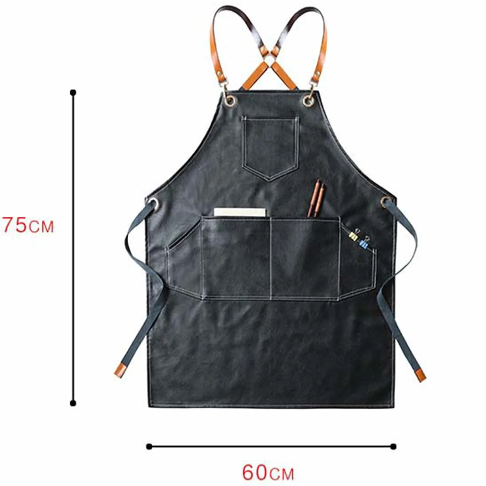 Tabliers, Tablier de chef imperméable à 2 poches for femme et homme, taille confortable, cuisine, maison