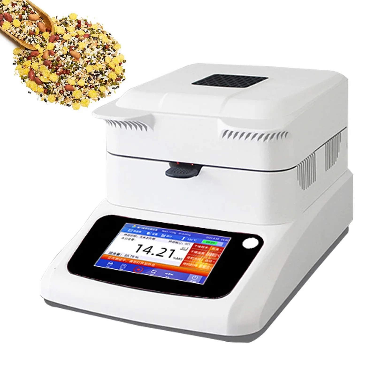 Humidimètre halogène portable, analyseur d'humidité alimentaire de laboratoire avec lisibilité de 0,01 %, 3 modes de séchage, réglable de 40 à 230 °C, pour nourriture, plantes