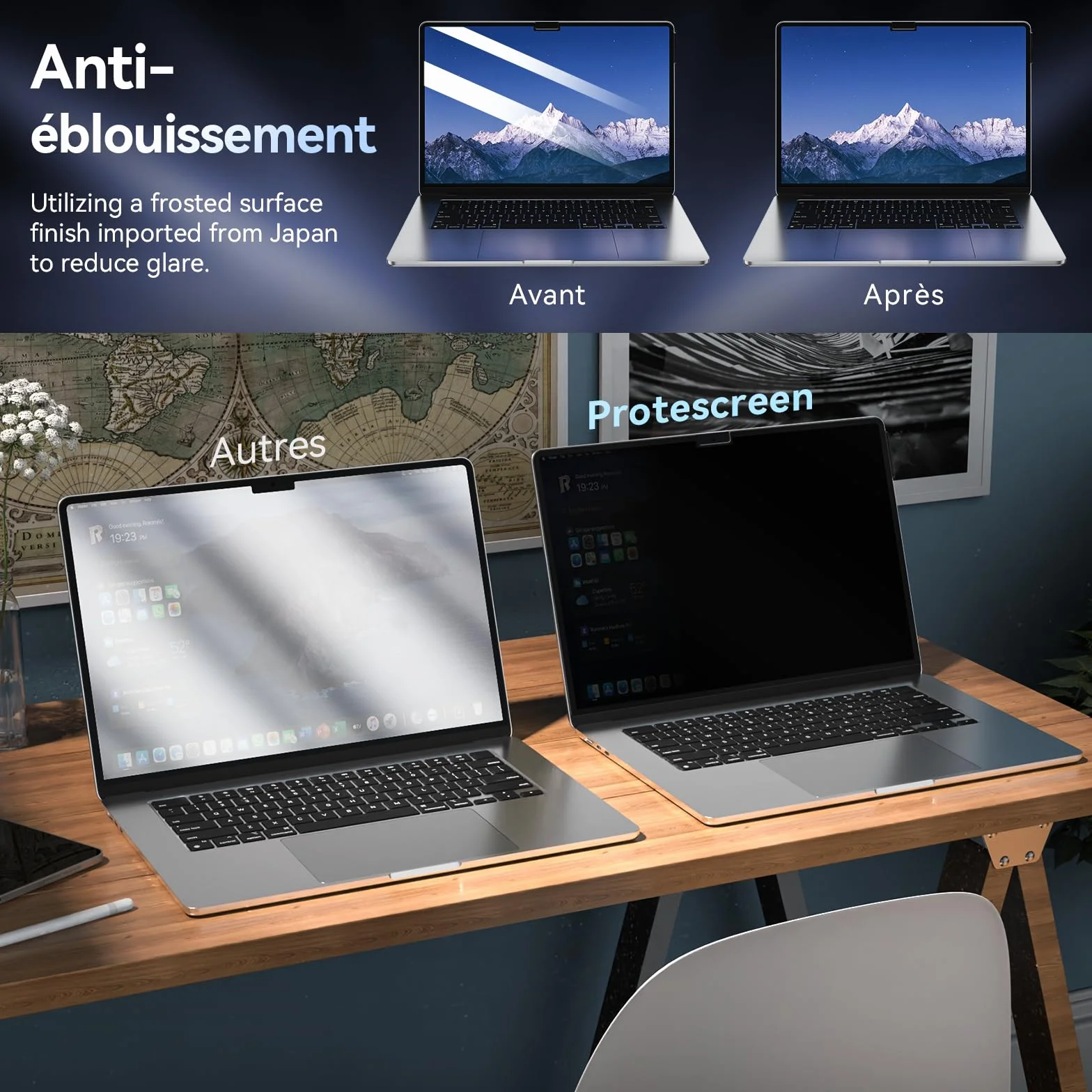Filtre de Confidentialité MacBook Pro 16 Pouces 2021-2026 M1 M2 M3 M4 M5 Anti Espion Lumière Bleu