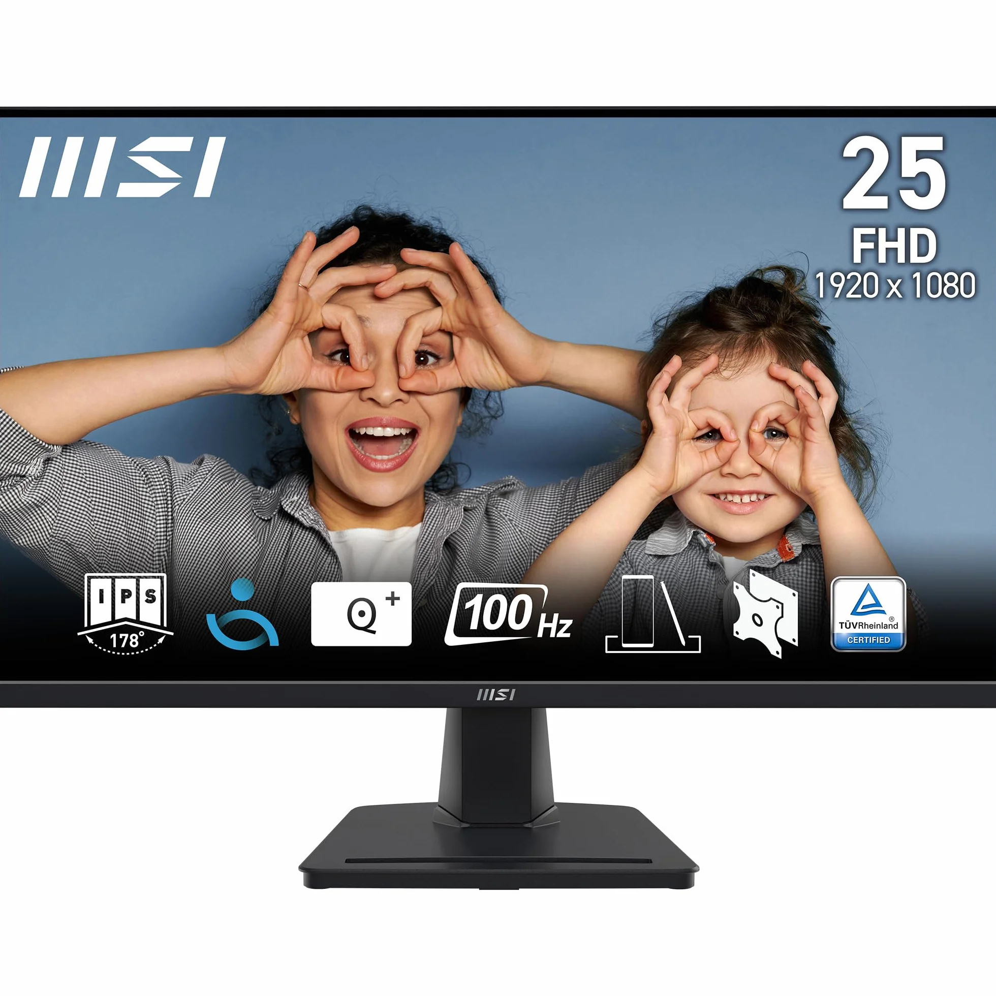 MSI Pro MP252 écran bureautique Full HD 24,5" IPS 1920x1080 100Hz 4ms haut-parleurs intégrés HDMI 2.0b DisplayPort 1.4a