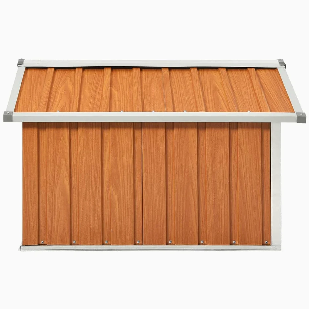 vidaXL Garage Tondeuse à Gazon 92 x 97 x 63 cm Acier galvanisé Marron
