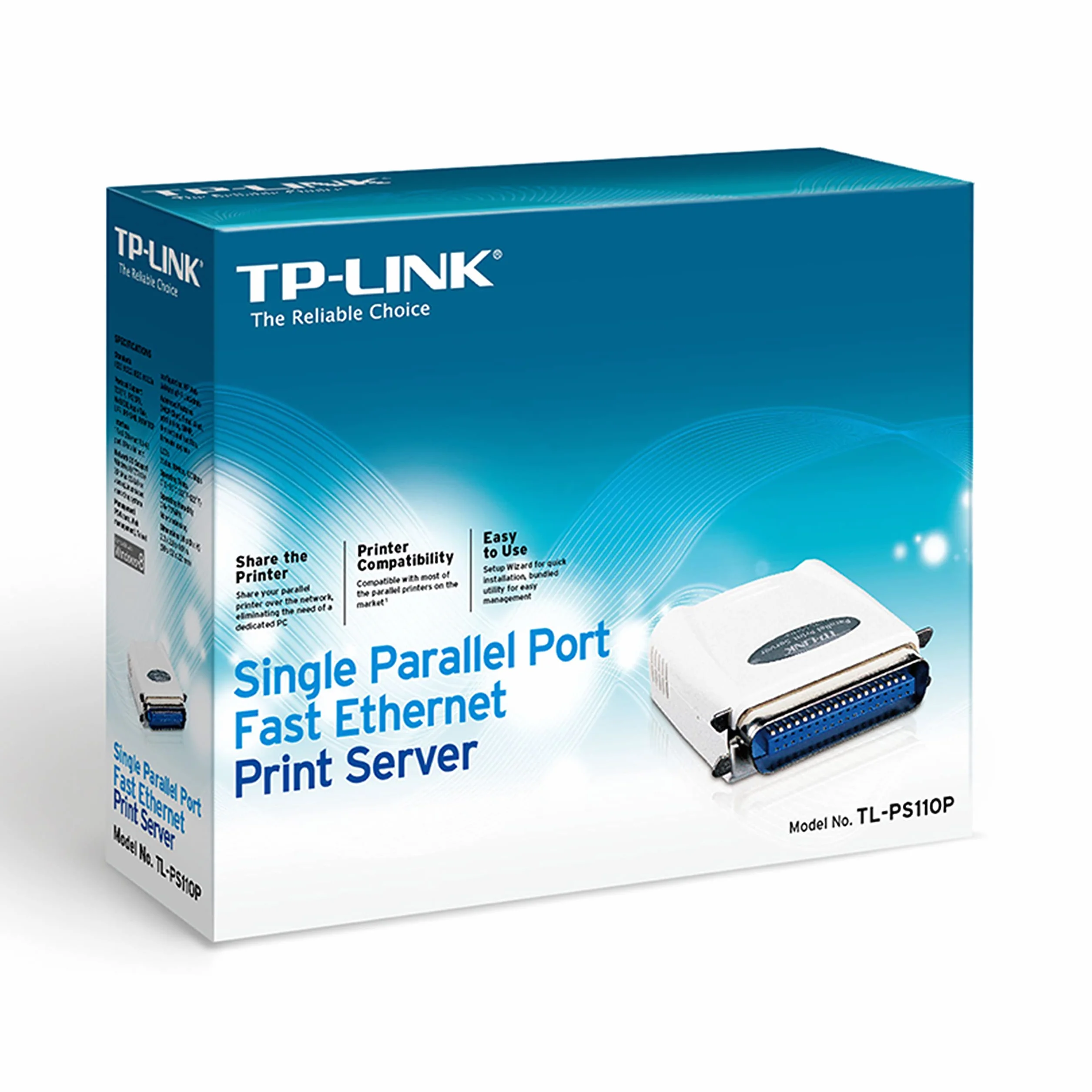 TP-Link TL-PS110P Serveur d'Impression Fast Ethernet 1 Port Parallèle Noir