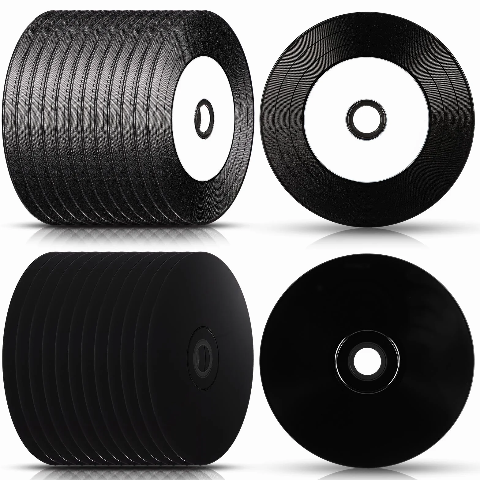 CD-R Vierges 700 MB 80 Min 52x Enregistrables Centre Imprimable Blanc Noir
