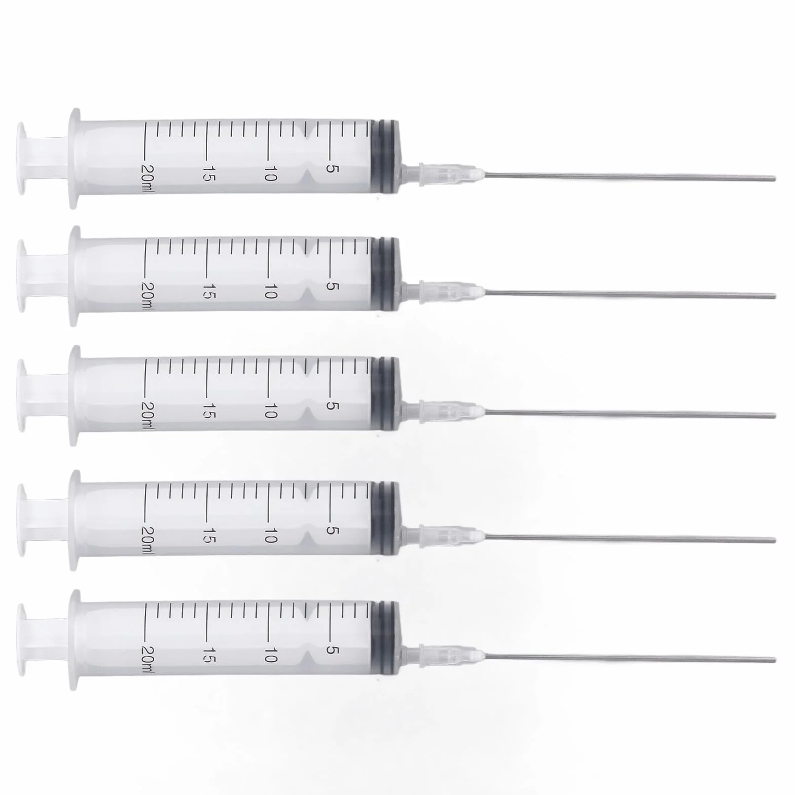 Vikye Imprimantes D'injection D'encre Seringue 20 Ml avec Aiguille Plate 10 Cm pour PP et Acier Inoxydable