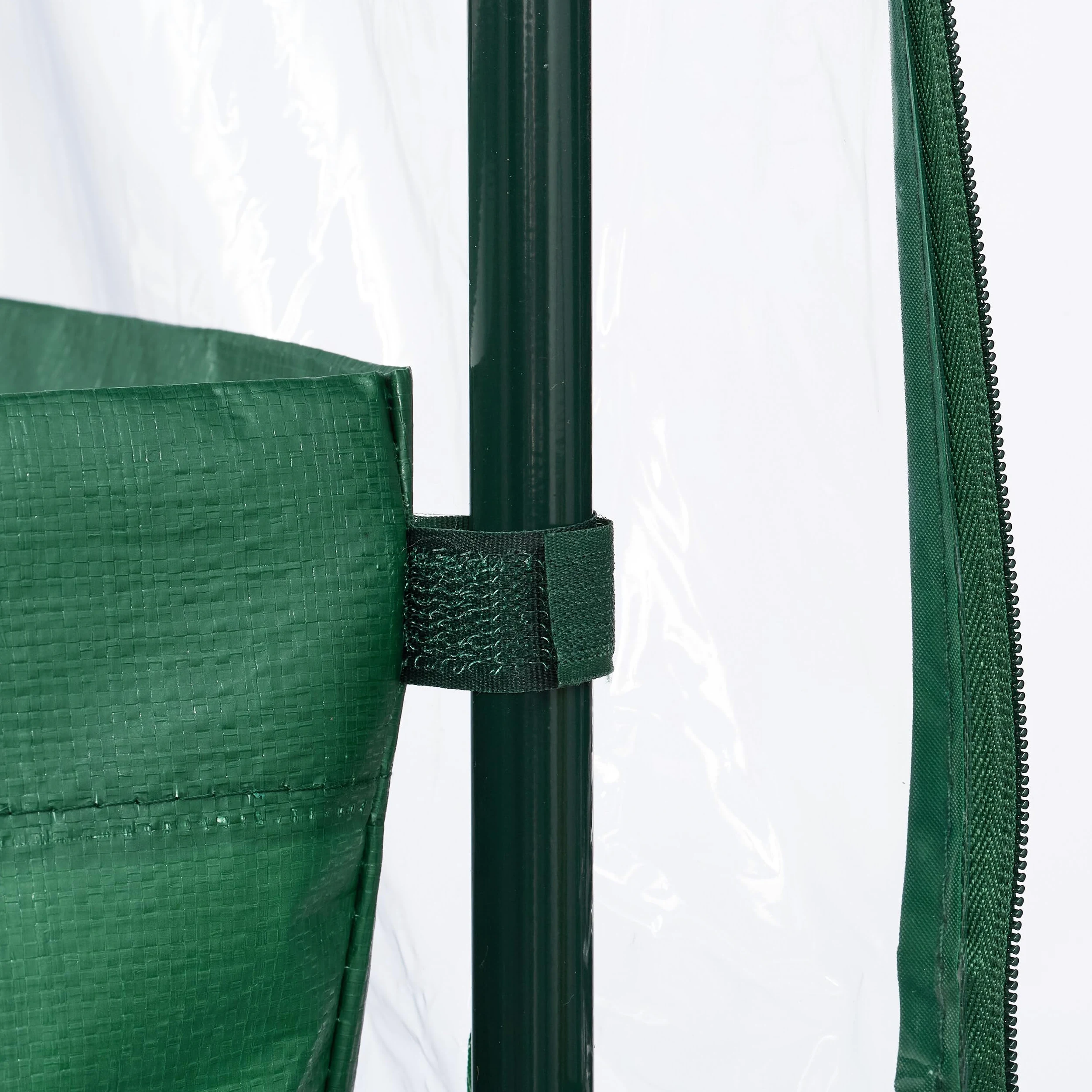 Relaxdays Serre de Balcon avec Sac de Plantation, HLP : 153 x 89 x 49 cm, Film Plastique, PVC & Acier, Transparent/Vert