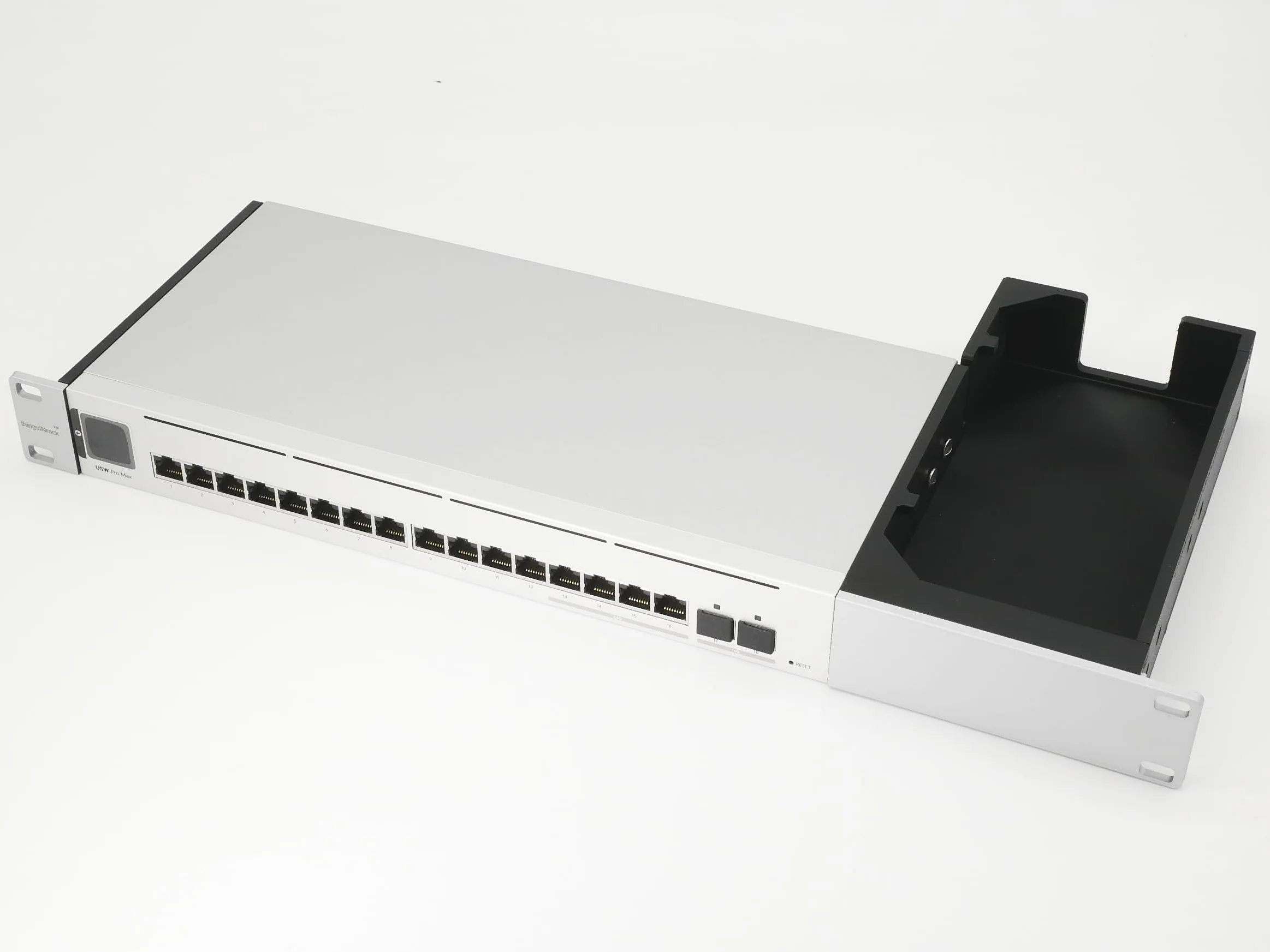 Ubiquiti Rack Mount USW-PRO-MAX-16 19inch 1U Injection Molded Front Panel Silvergrey