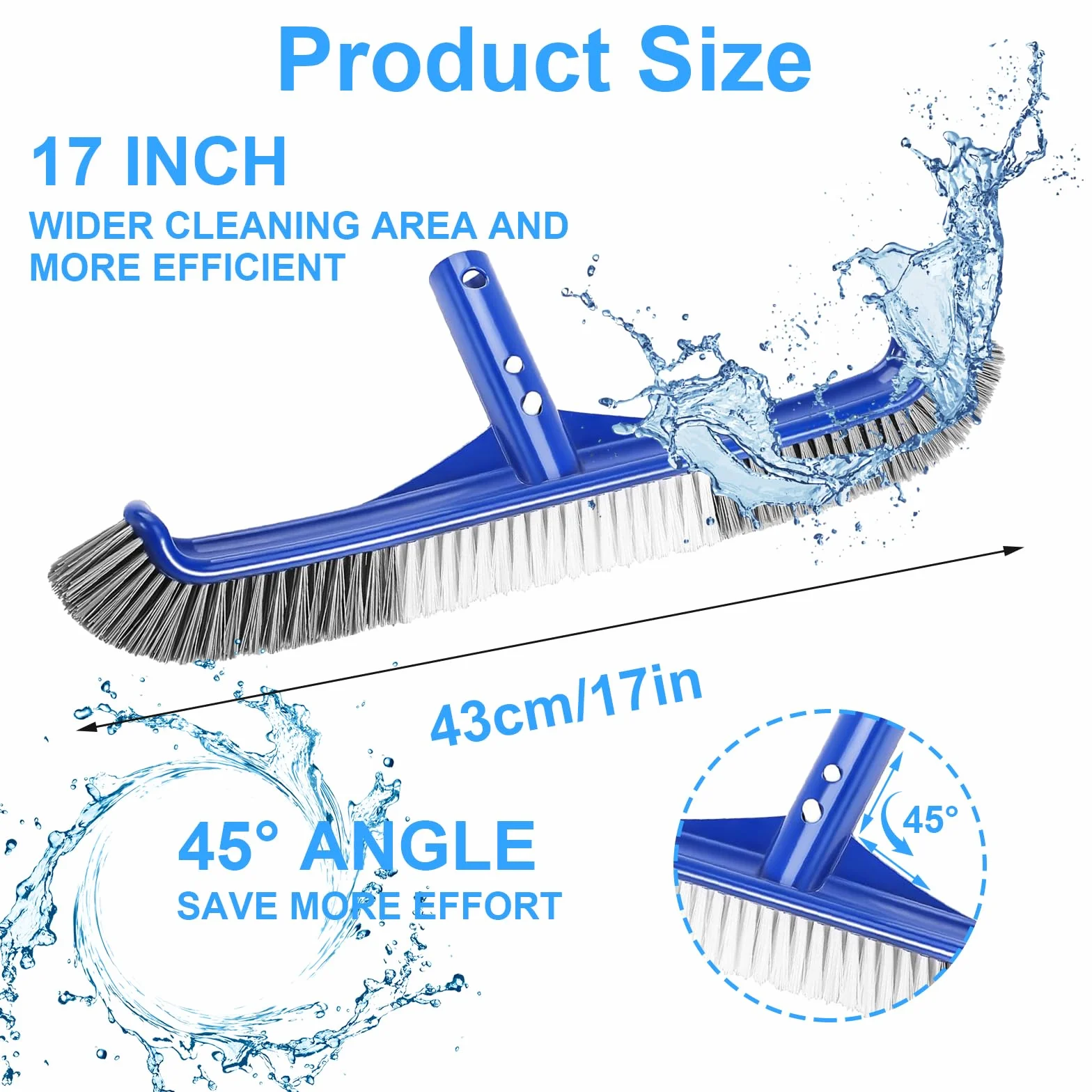 ChengCKJ Brosse de piscine en nylon nettoyage paroi sol