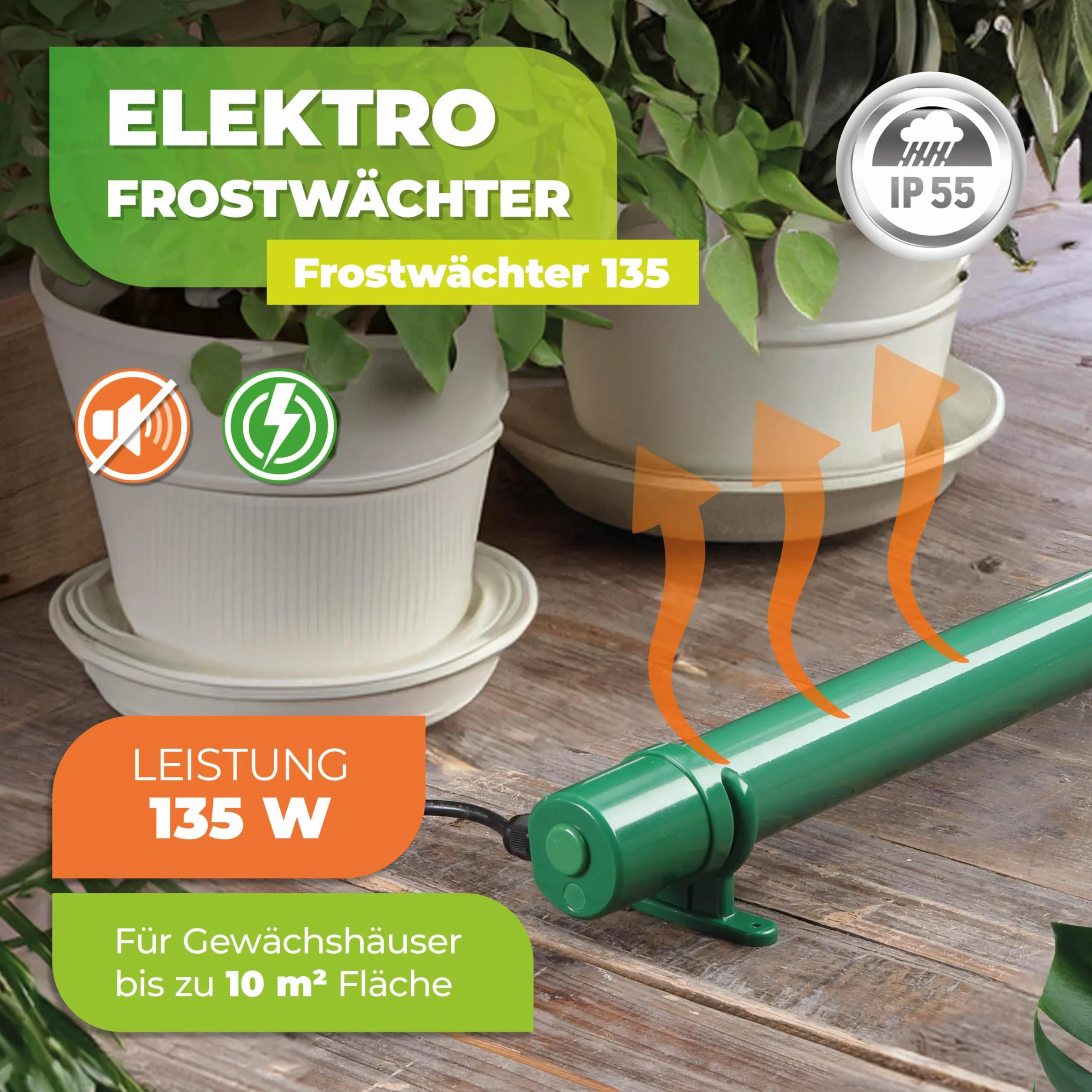 Bio Green EF 135 Détecteur de Gel Electrique 135 W 5 x 92 cm