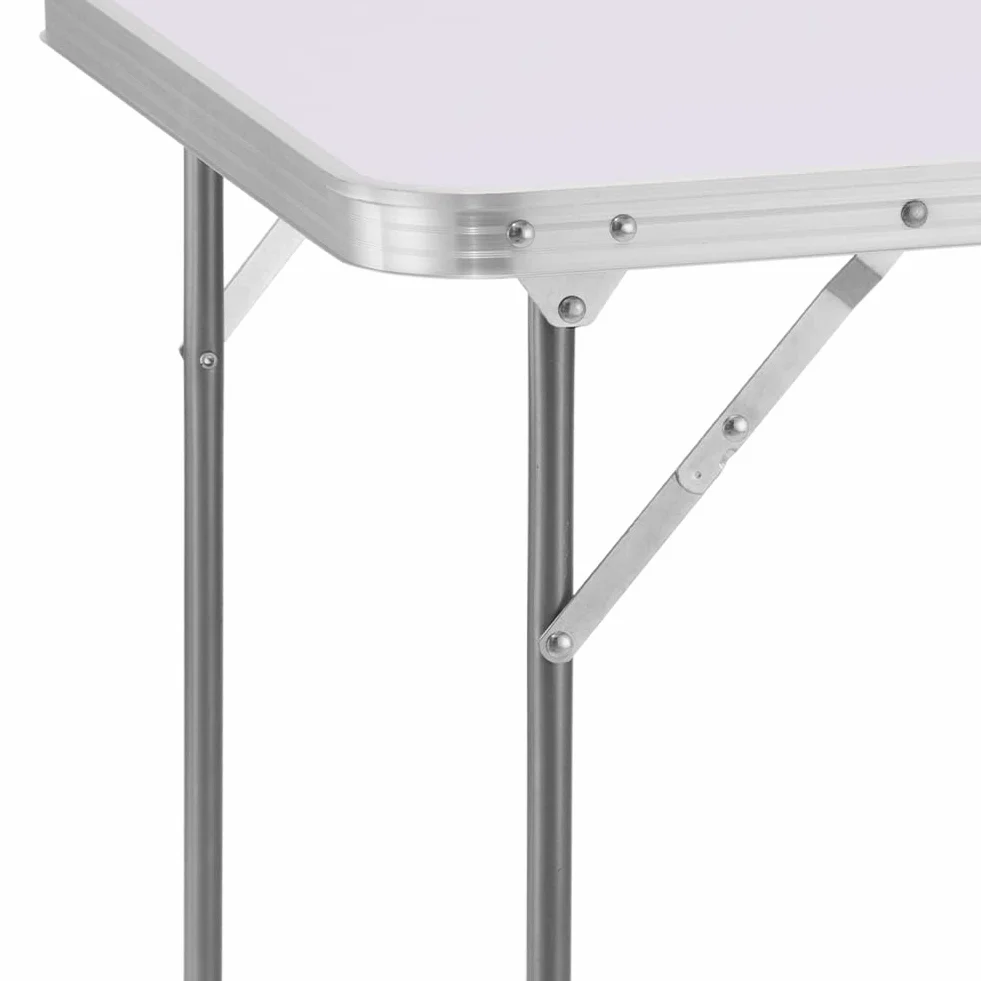 BAKAJI Table de Camping Pliante Aluminium 60x80x68 cm Pique-Nique Jardin Plein Air