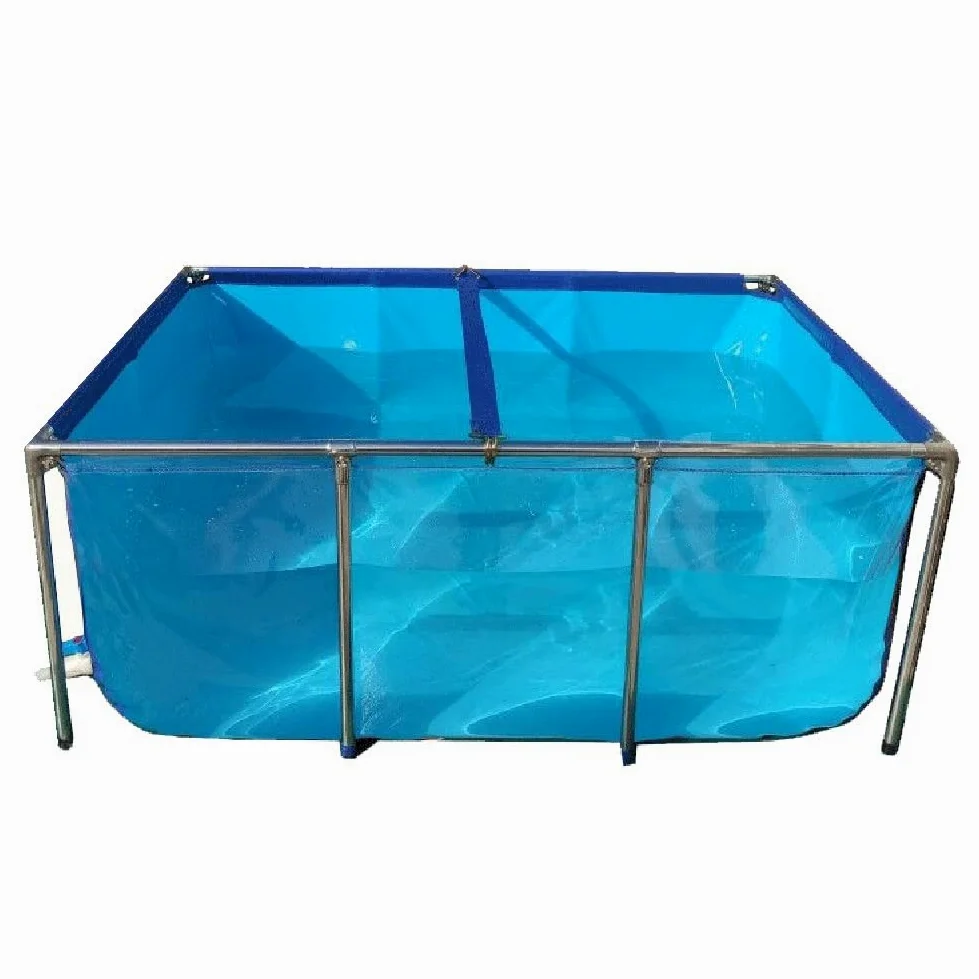 Bâche flexible en PVC pour bassin à poissons – Toile extérieure/intérieure avec bordure en acier et panneau de visualisation T pour carpes koï et vie aquatique améliore l'esthétique du jardin