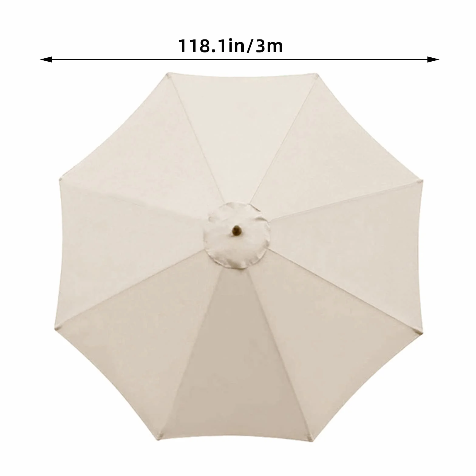 Housse de protection parasol de terrasse en polyester pour jardin extérieur