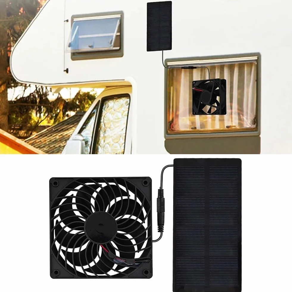 Kit de ventilateur et panneau solaire 100 W 12 V étanche
