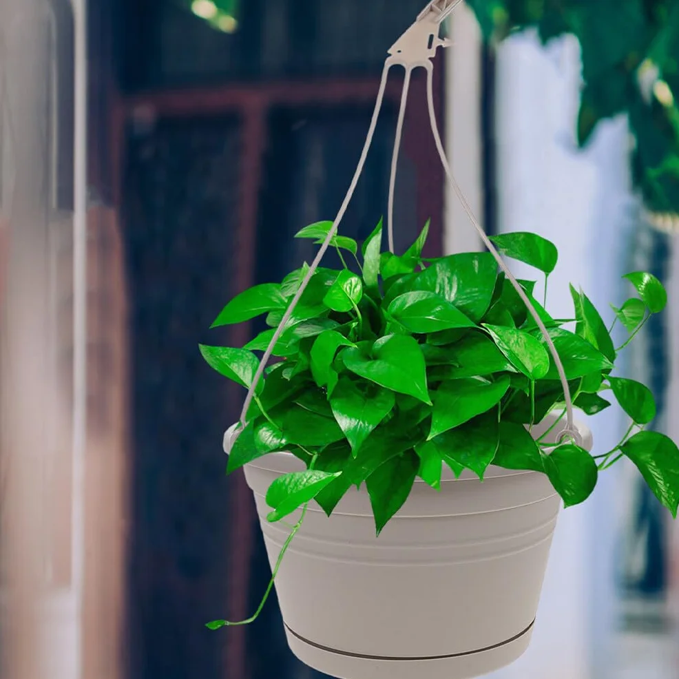Yardwe 2 Suspendus Pots de Fleur Plastique Intérieur Extérieur Jardin Balcon Terrasse