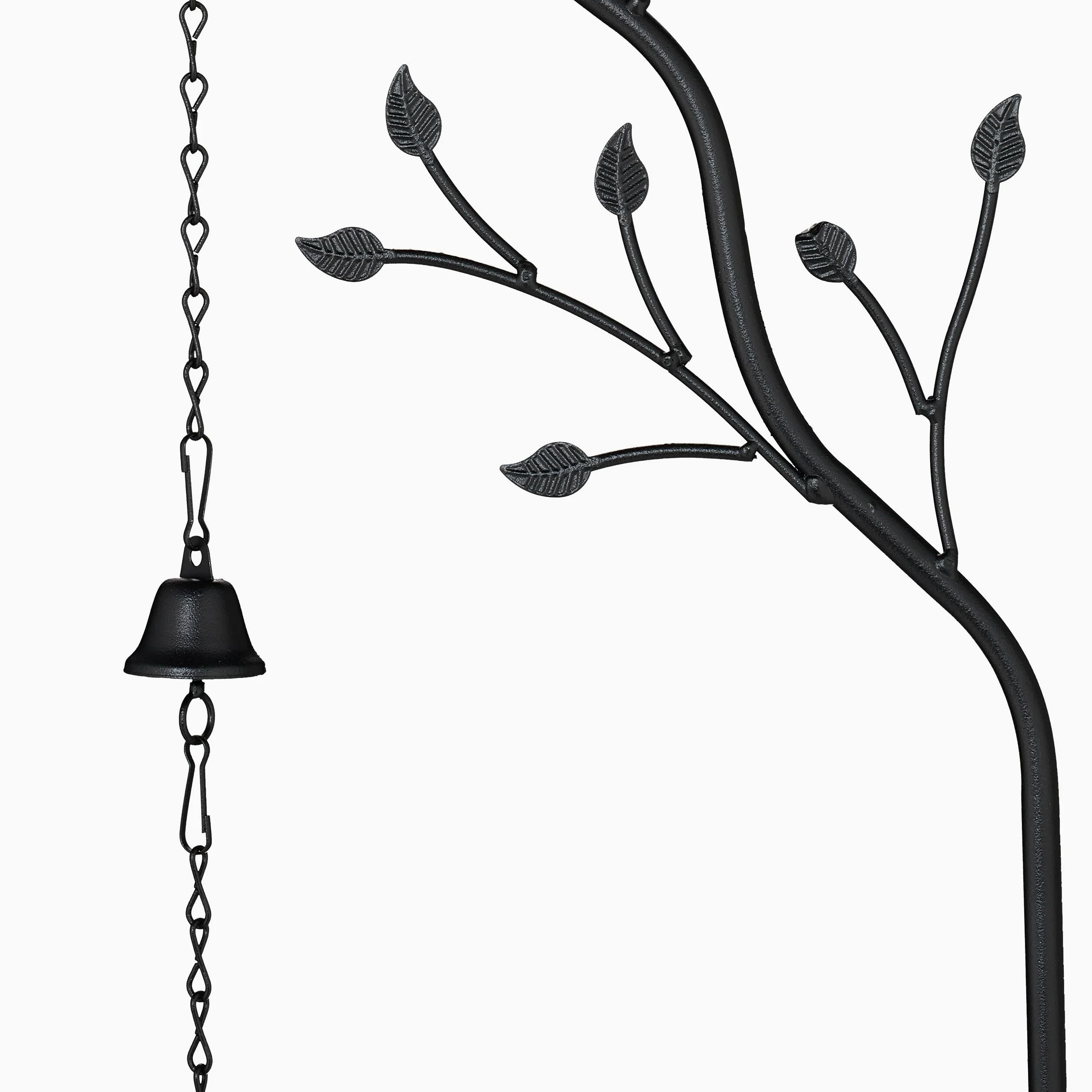 Relaxdays Tuteur à Plantes, Lot de 2, Treillis en métal (Acier), avec Petite Cloche, H x L : 170 x 45 cm, Noir