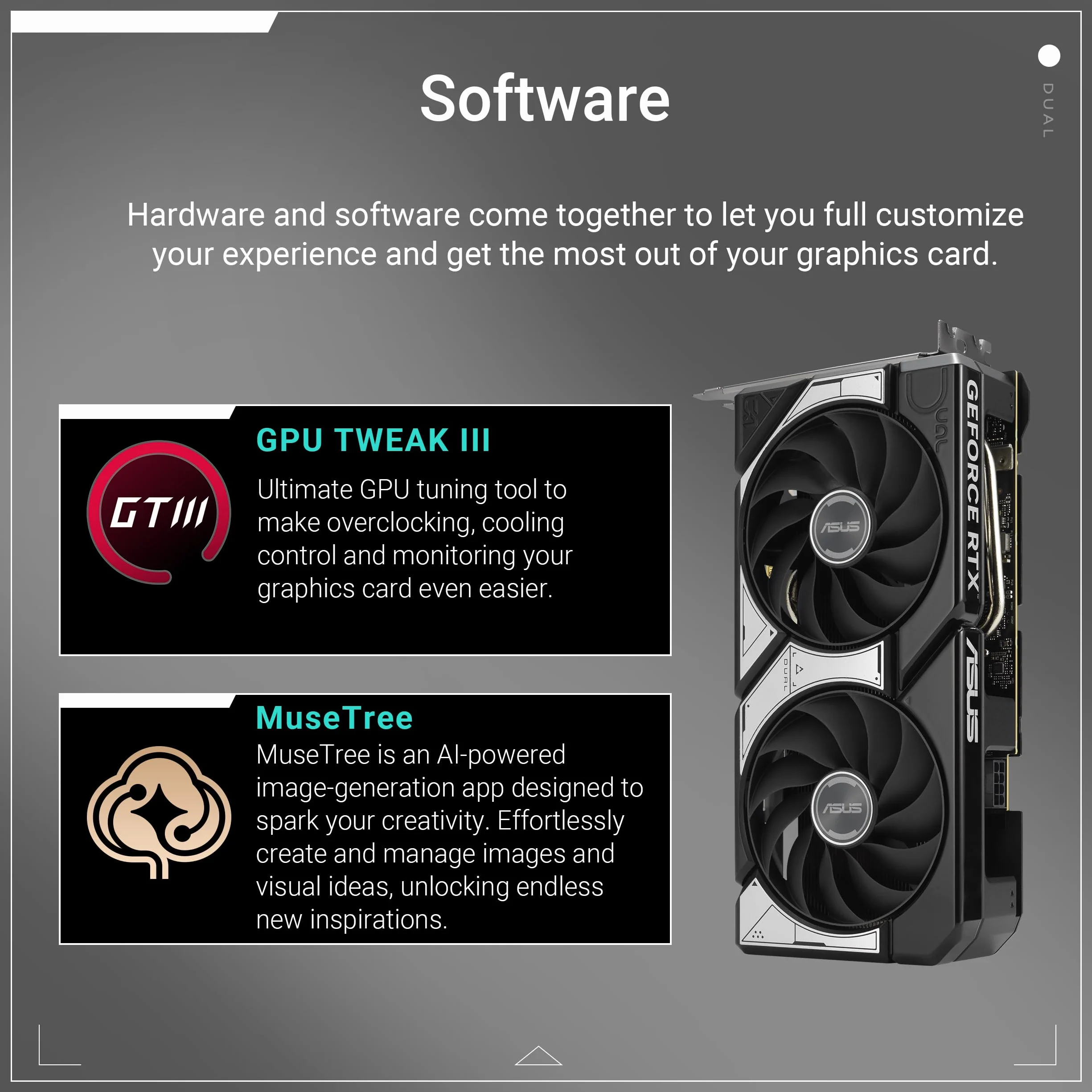 ASUS NVIDIA GeForce RTX 5060 Ti Dual OC 16GB Blackwell Graphics Card
