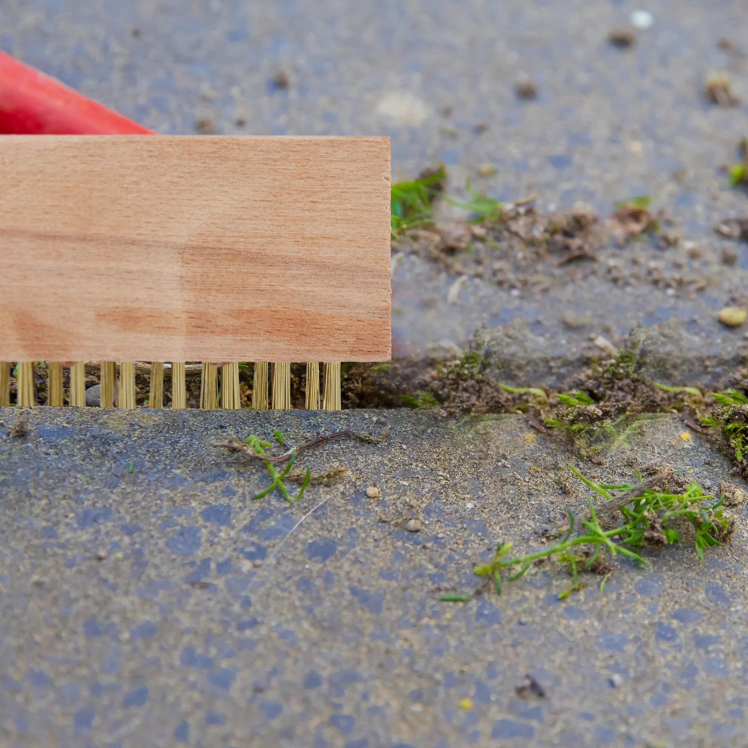 Relaxdays Brosse à Joints avec Manche télescopique, Poils en Acier Carbone, grattoir et Gomme, Mauvaises Herbes, 80-140 cm, Noir & Brosse à Joints, Lot de 2, Fils en Acier, Jardin