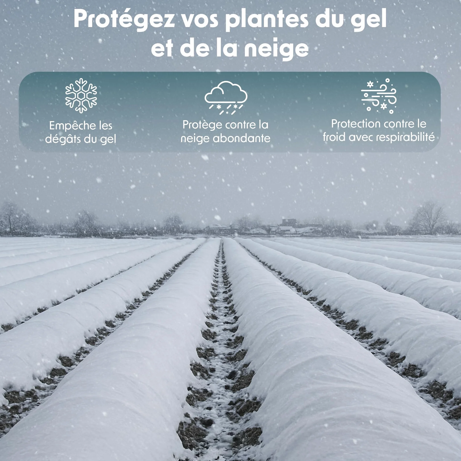 GARDENIX Toison Non-tissée d'hiver Protection Plantes 17 g/m² 3,2 x 10 m