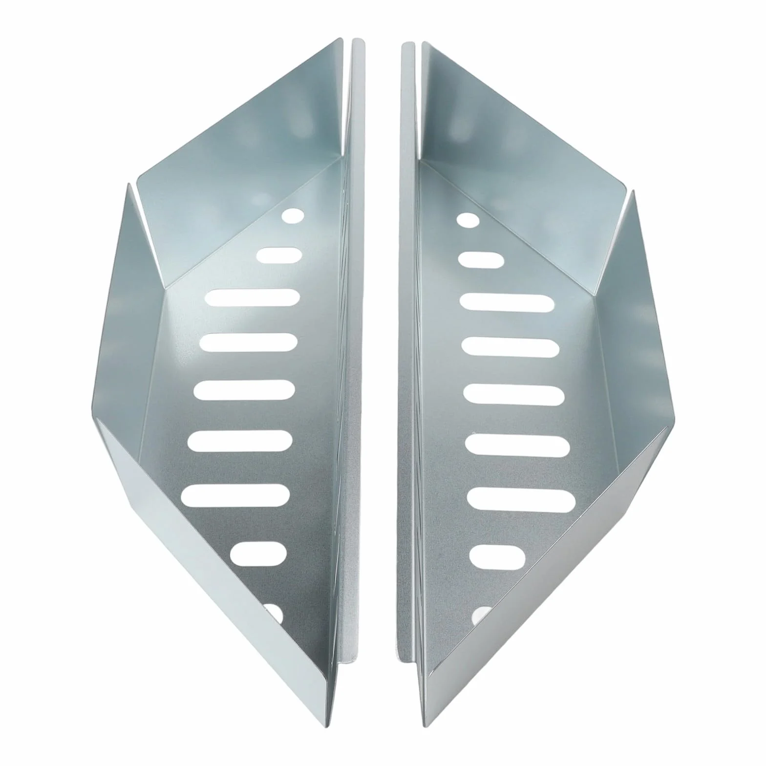 Boîtes à charbon de bois pour barbecue en acier inoxydable - Lot de 2 - Chaleur indirecte