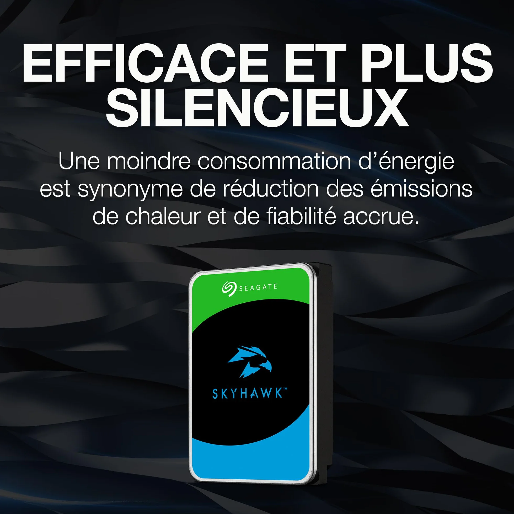 Seagate SkyHawk 4To Disque Dur Interne Vidéosurveillance 3.5 Pouces SATA 6 Go/s 256 Mo Cache