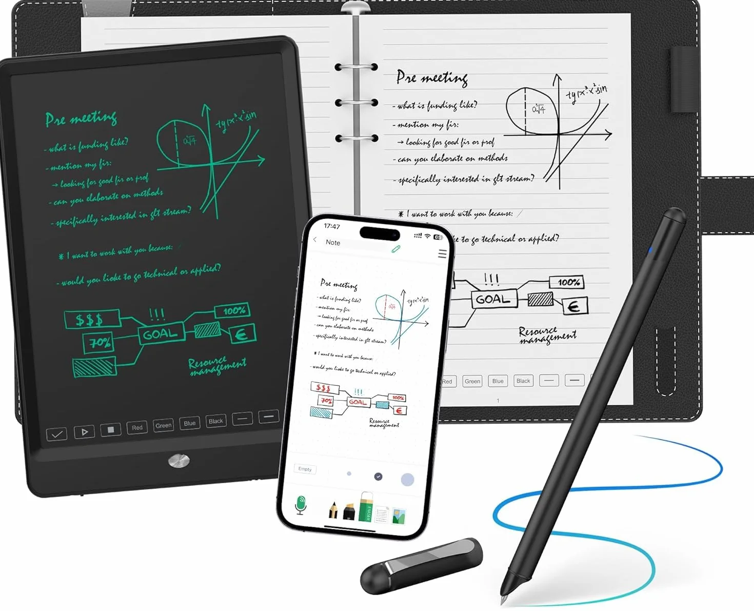 NEWYES SyncPen 3.0 Smart Pen - Synchronisez notes écran papier, compatible iOS Android