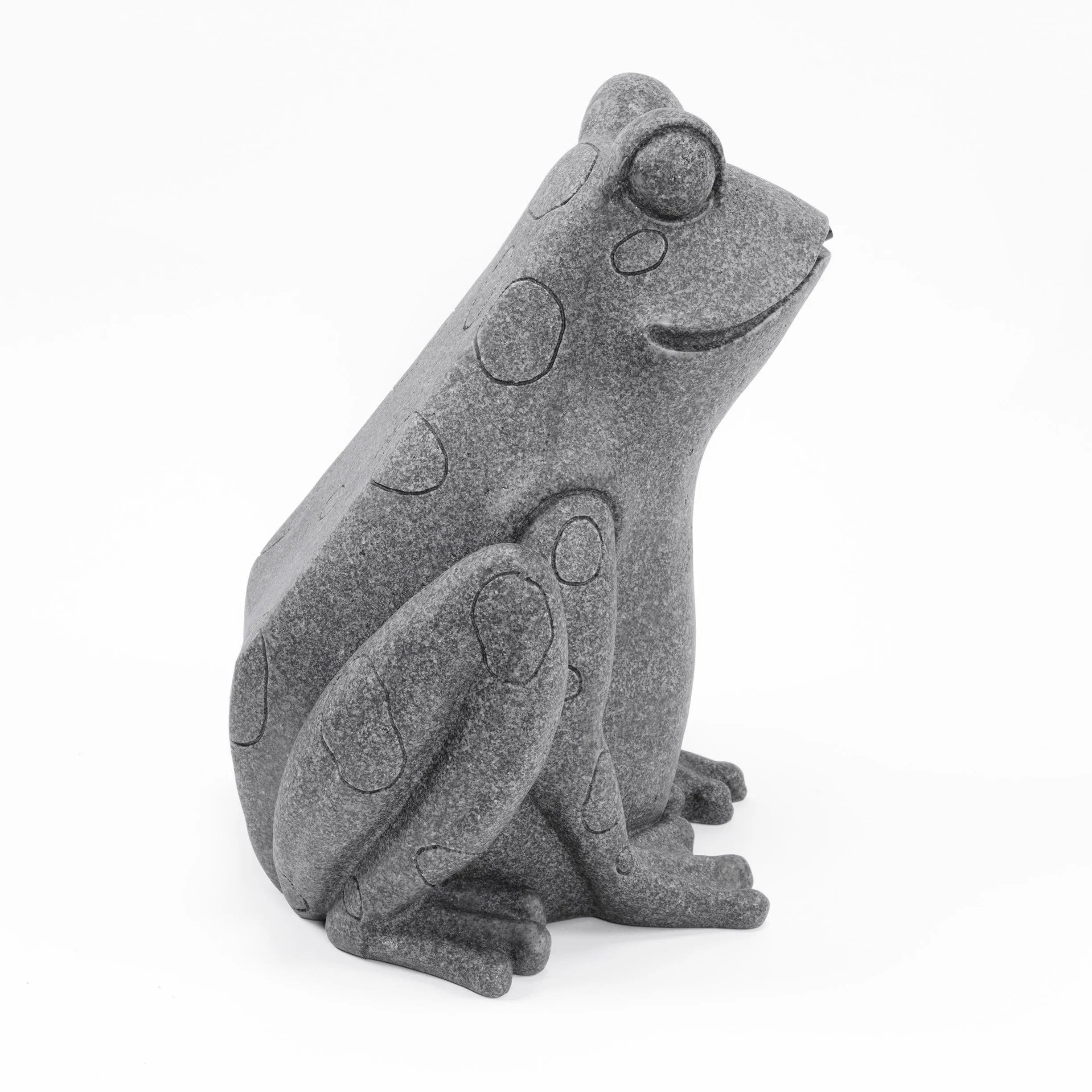 Esotec Kit gargouille solaire grenouille assise pompe solaire statue de jardin fontaine extérieure hauteur 30 cm