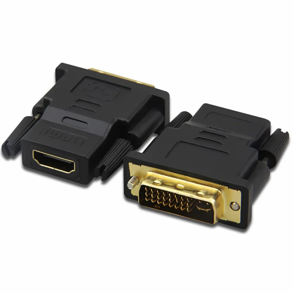 Adaptateur DVI vers HDMI 24+5 Mâle Femelle 1080P pour PS3 PS4 TV Box Blu-Ray Projecteur