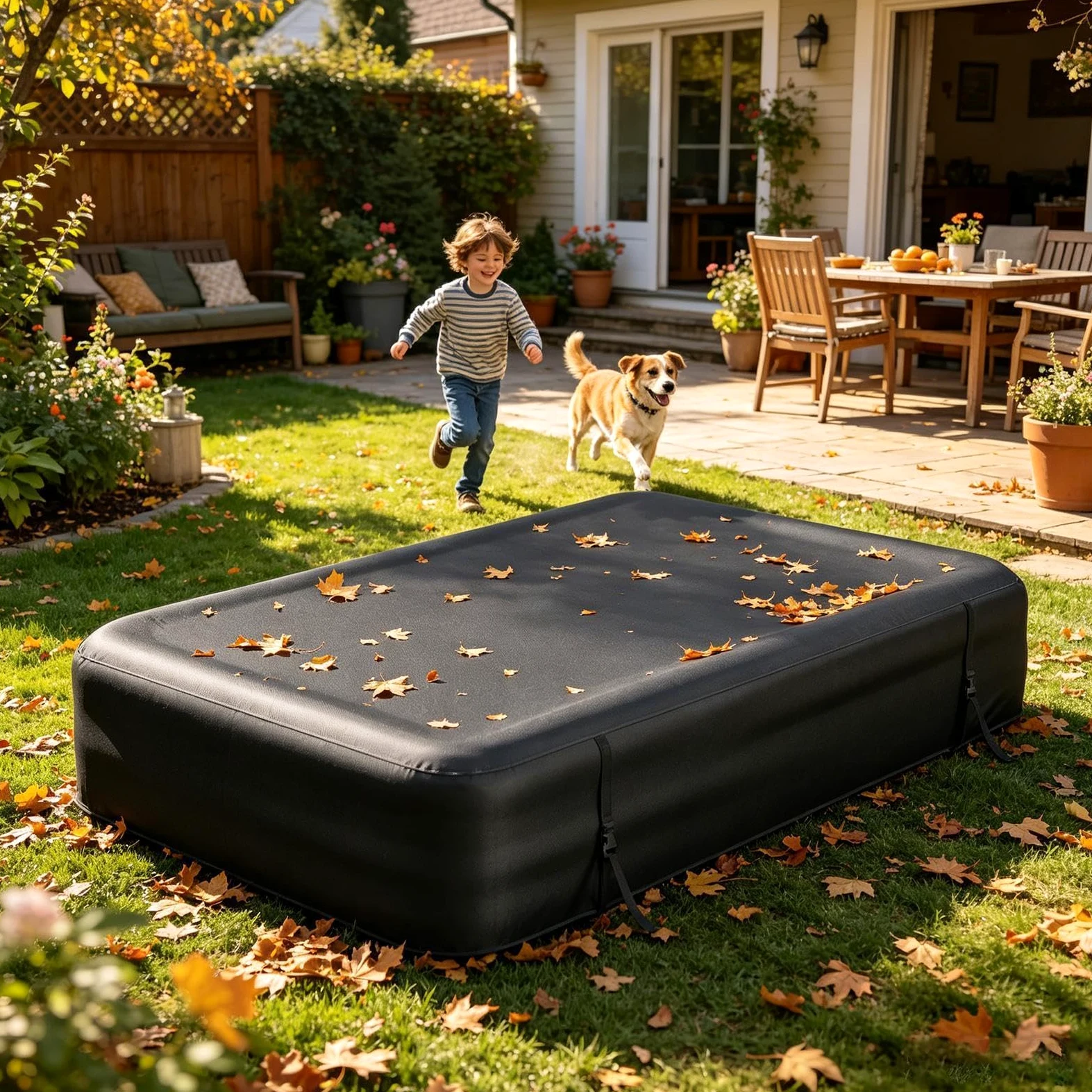 Bâche Rectangulaire pour Piscine Familiale Gonflable | Bâche De Piscine Gonflable Rectangulaire, Couverture De Protection Gonflable Pour Spa Pour Jardin, Spa, Extérieur
