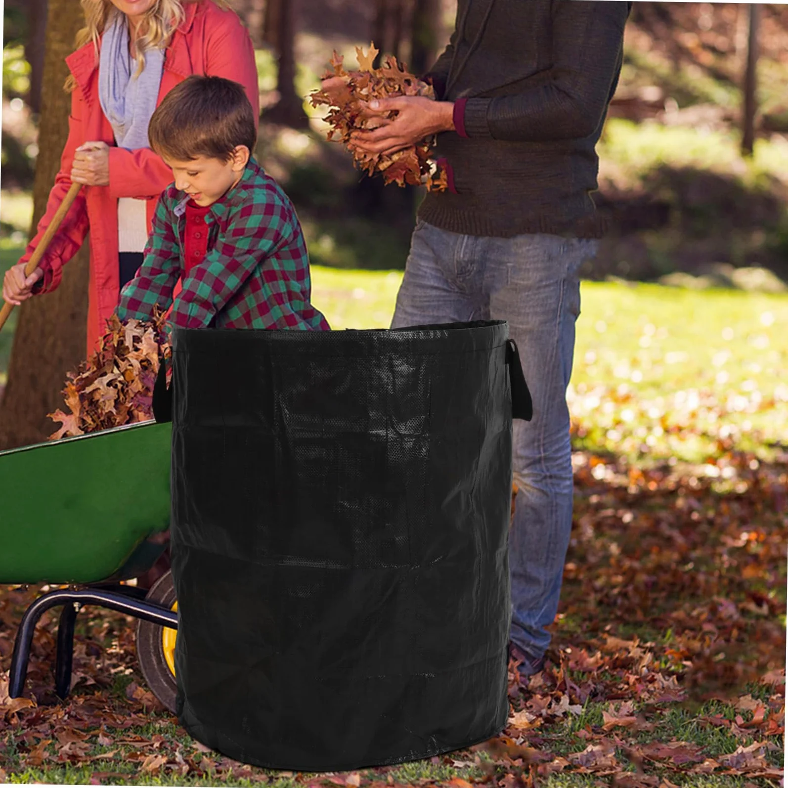 POPETPOP 2pièces Sacs Jardin Réutilisables Sacs à Déchets Verts Extra Larges De Ramassage Pour Gazon Poubelles De Jardin Pliables