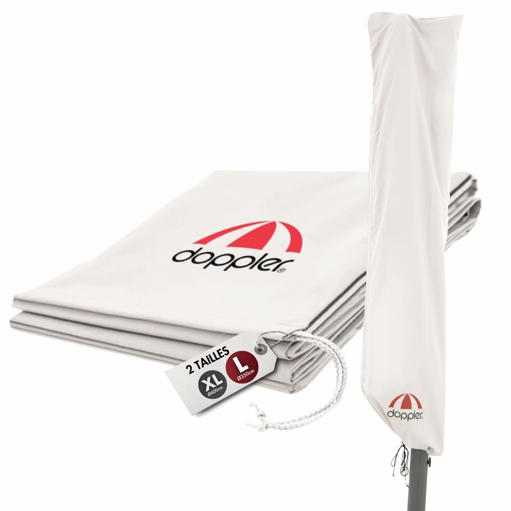 Doppler Housse Parasol Jardin Jack mât Central Protection diamètre 350cm Couverture résistante intempéries Fermeture éclair