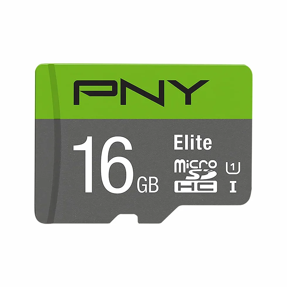 PNY Elite microSDHC 16 Go Carte Mémoire Classe 10 UHS-I U1 100 Mo/s + Adaptateur SD