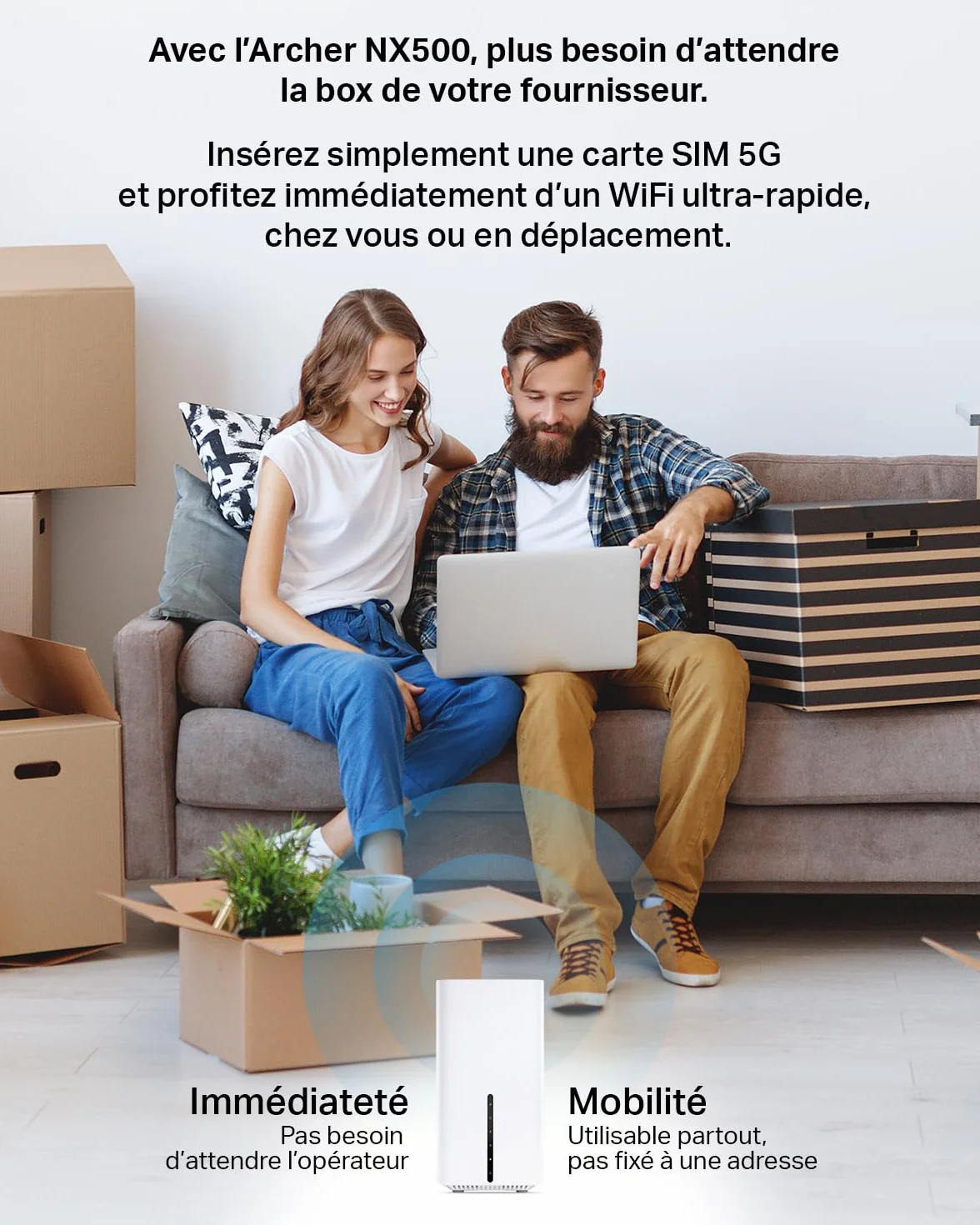 TP-Link Archer NX500 Routeur 5G Wi-Fi 6 AX3000Mbps Bi-Bande Gigabit EasyMesh