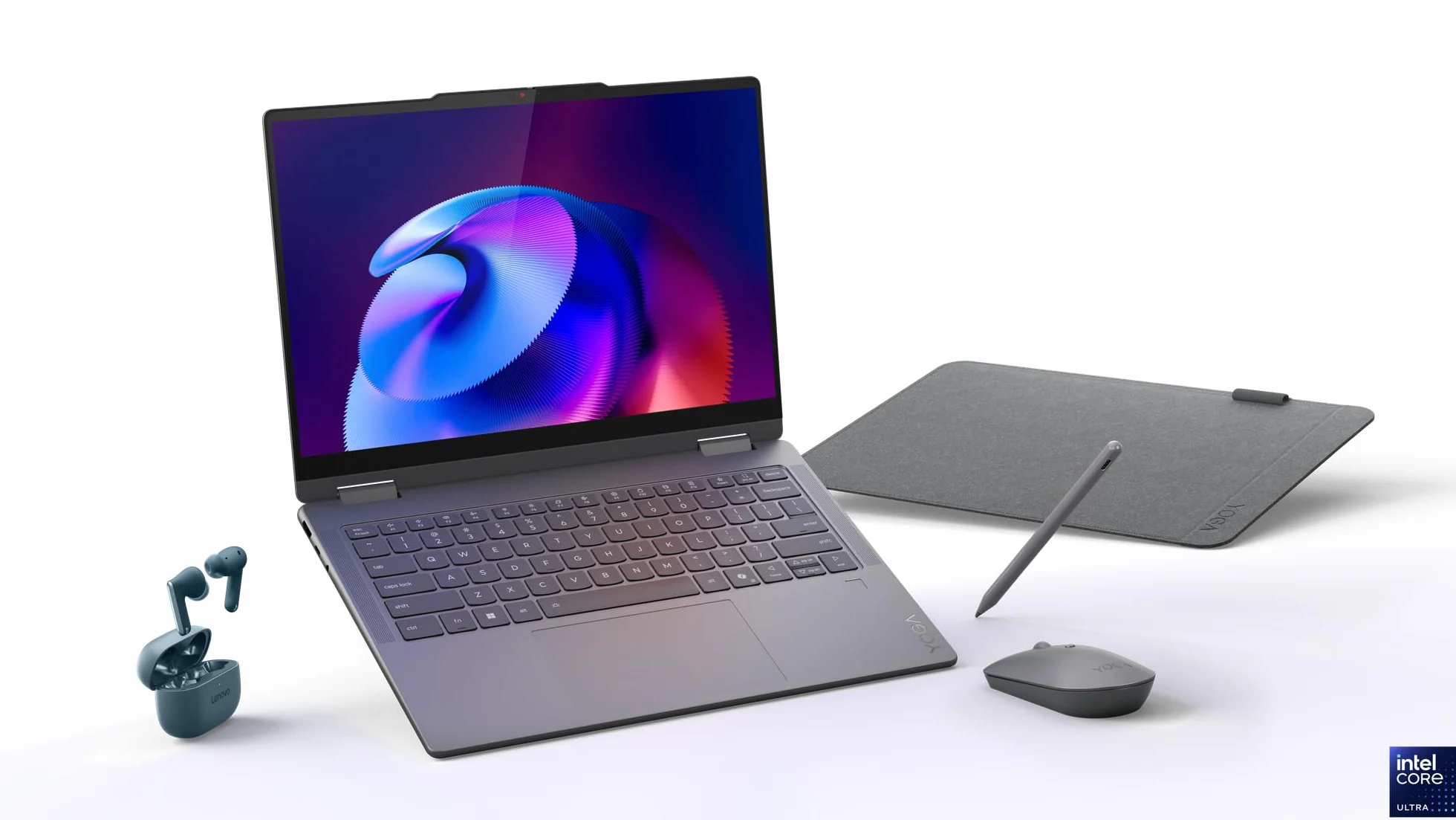 Lenovo Yoga 7 2-en-1 14ILL10 Ordinateur Portable 14" WUXGA OLED Tactile Intel Ultra 5 226V RAM 16Go SSD 512Go Intel Arc Windows 11 Clavier AZERTY Gris