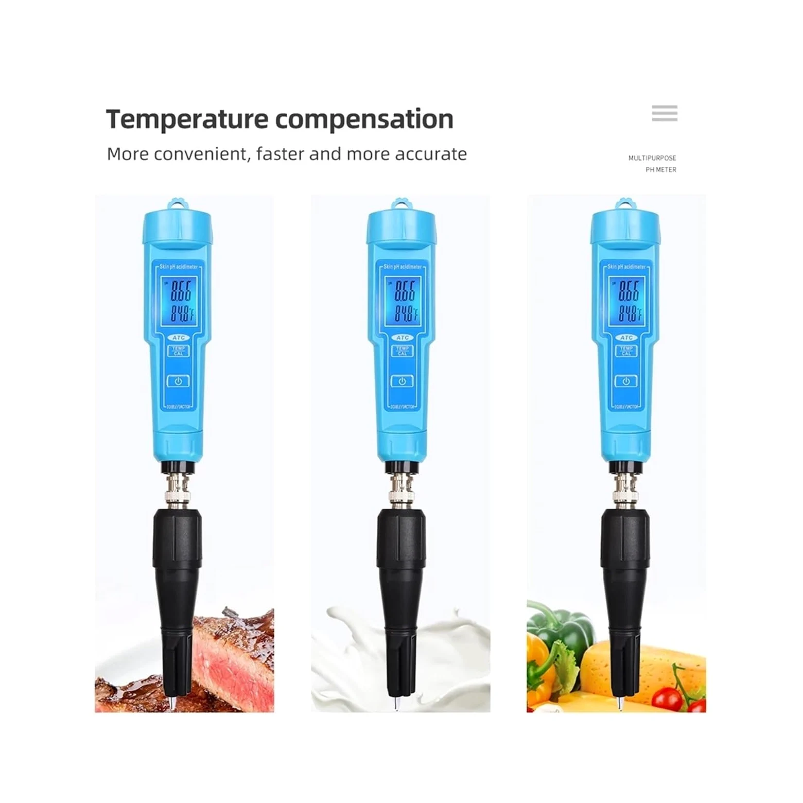Testeur de qualité l'eau et du pH Sol, Ph-61181, for Aliments, fromas, crèmes, Lait, Viande, hydroponie, Laboratoire, Eau Potable, Outils jardina Jardinage, Agriculture