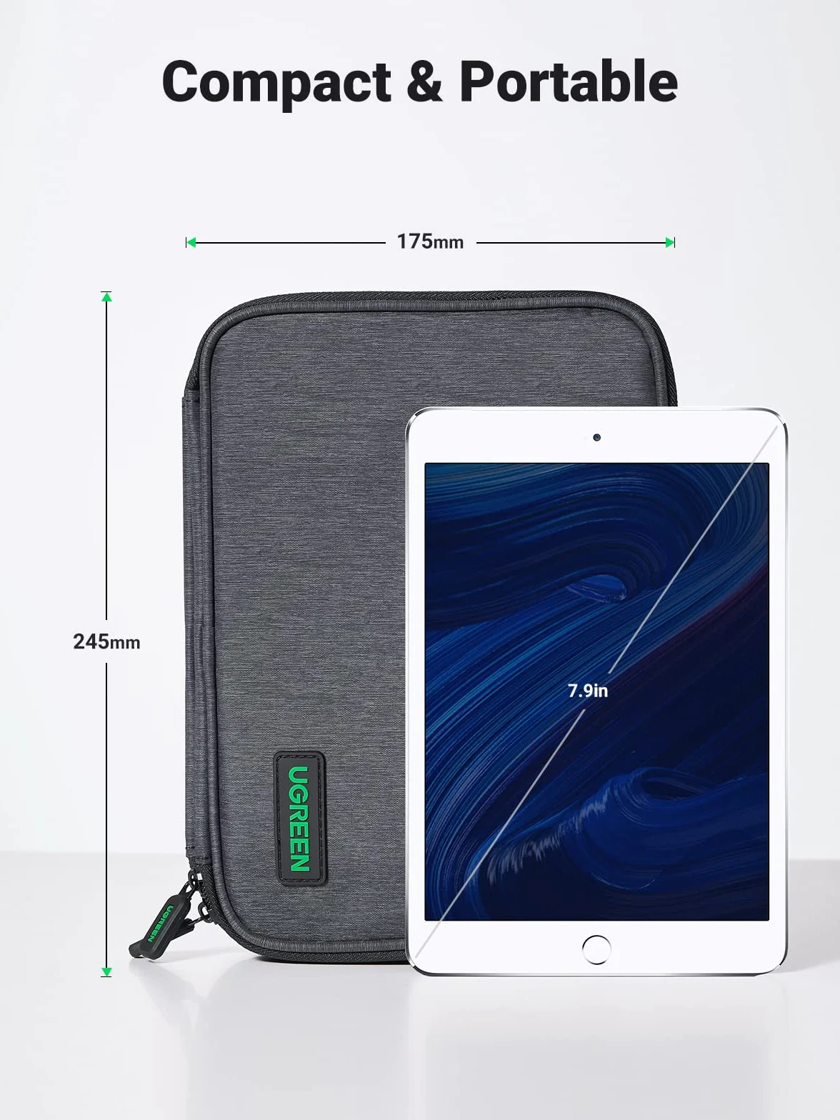 UGREEN Sac Rangement Câble Électronique de Voyage Multifonctionnel 2 Couches